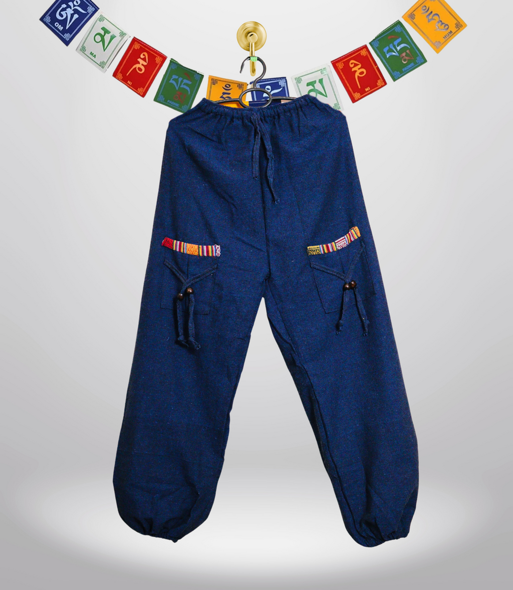 Ethnic Cotton Pajama - Blue-Unisex