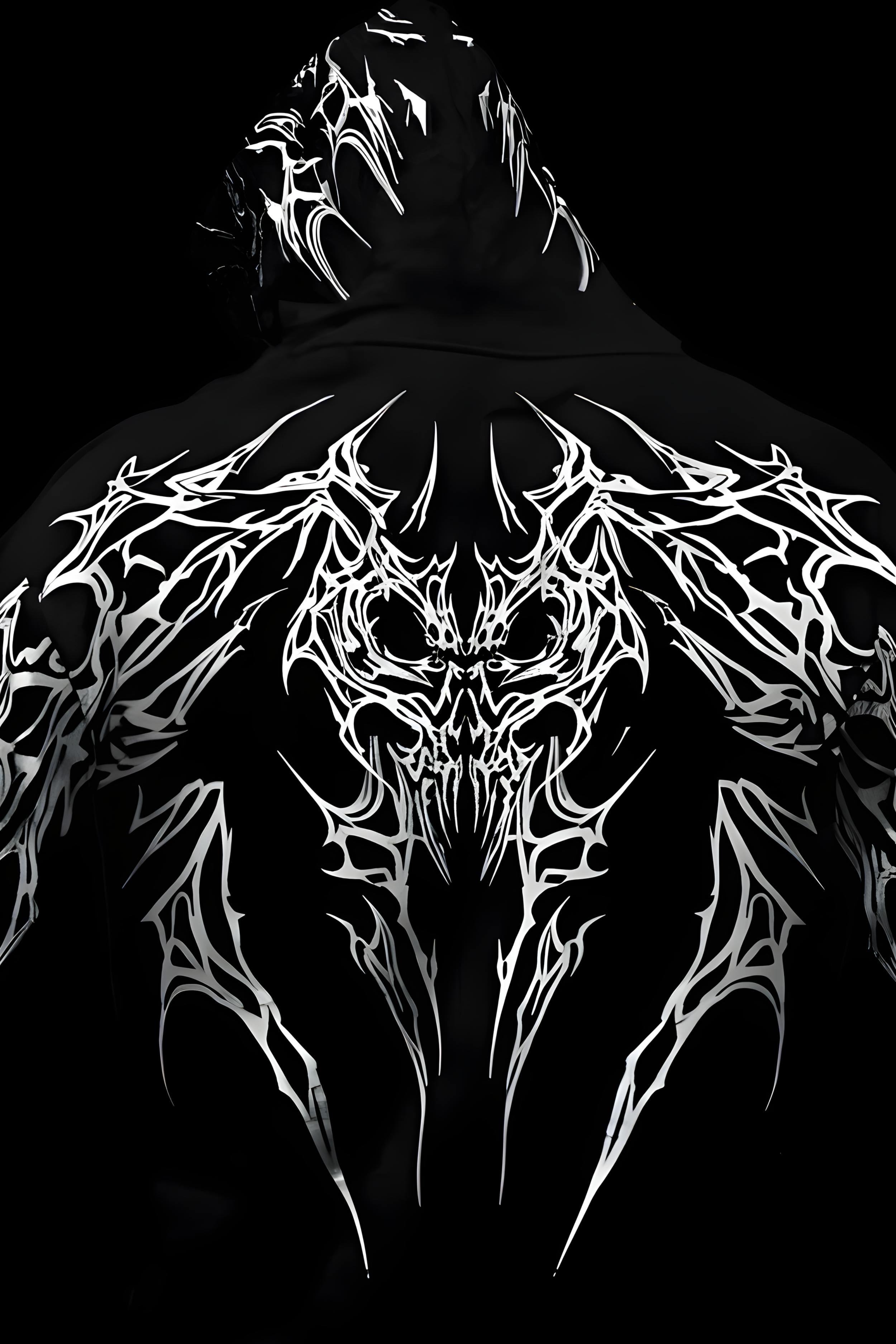 Deathline BlackOversized Premium Hoodie –BLACK