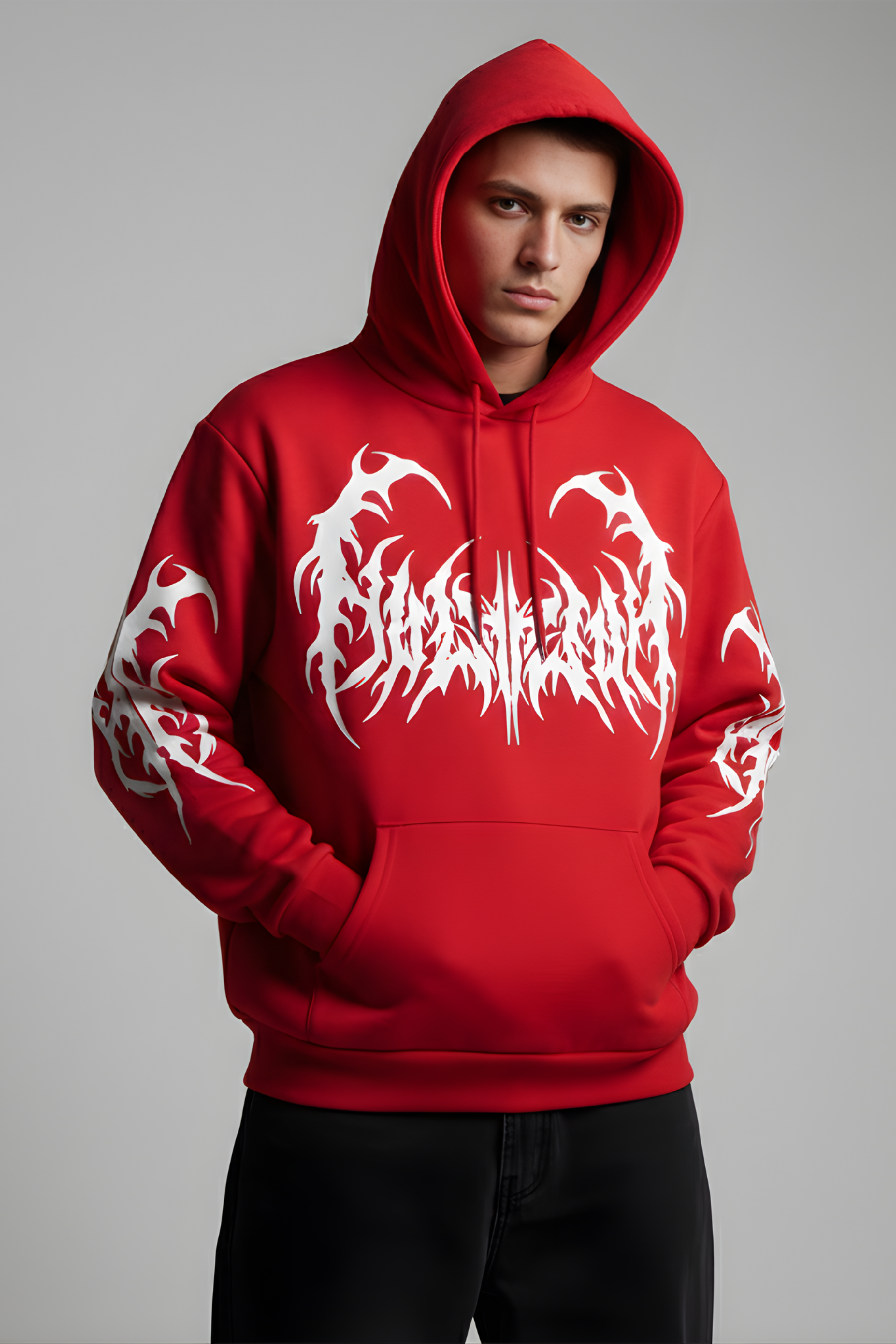 BlazeStrike Unisex Regular Fit Hoodie – Red
