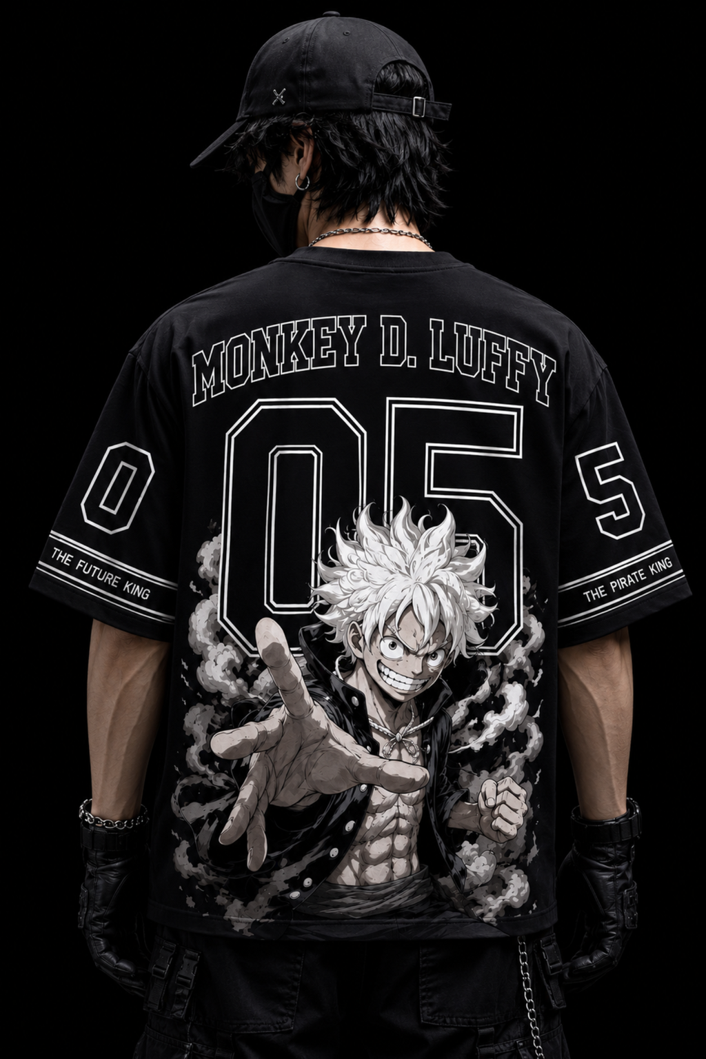 Gear 05 Luffy King Oversized T-Shirt -Black