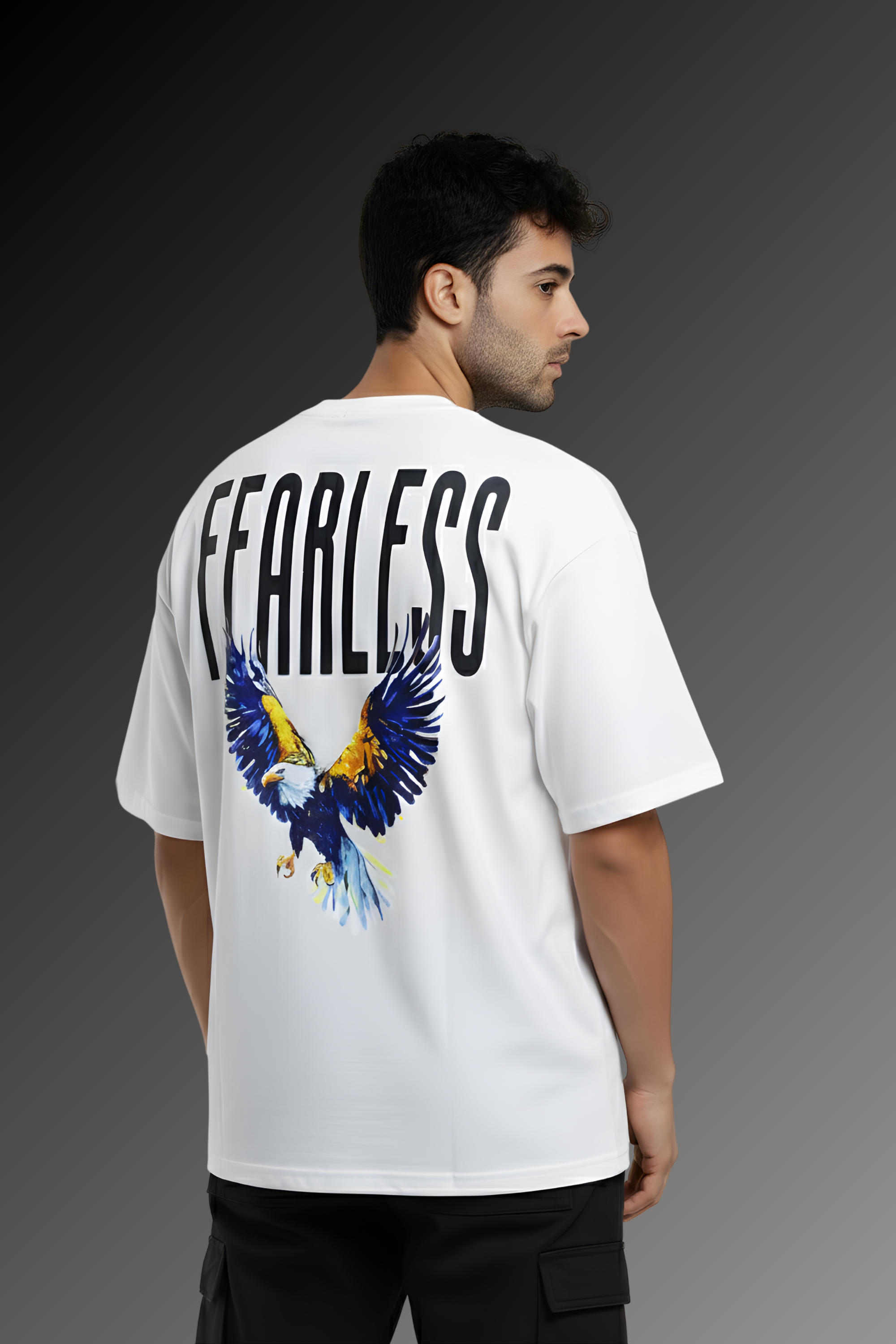 Fearless Oversized T-Shirt-White