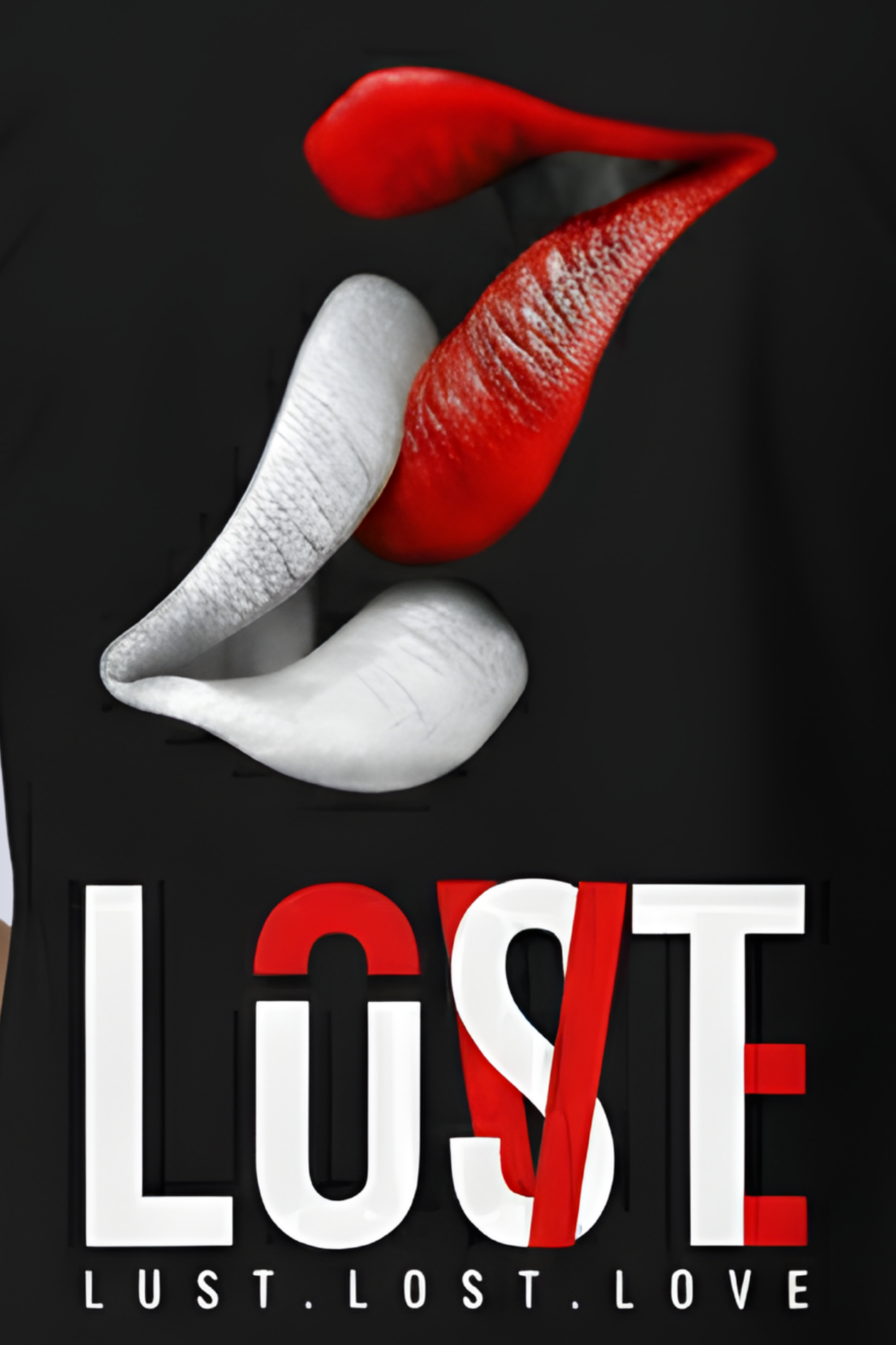 Lust Regular Fit Printed T-Shirt-Black