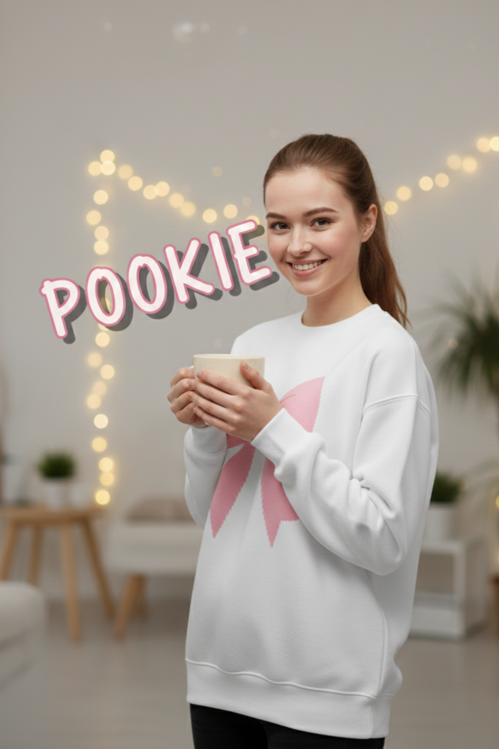 Pookie Women’s Sweatshirt –WHITE