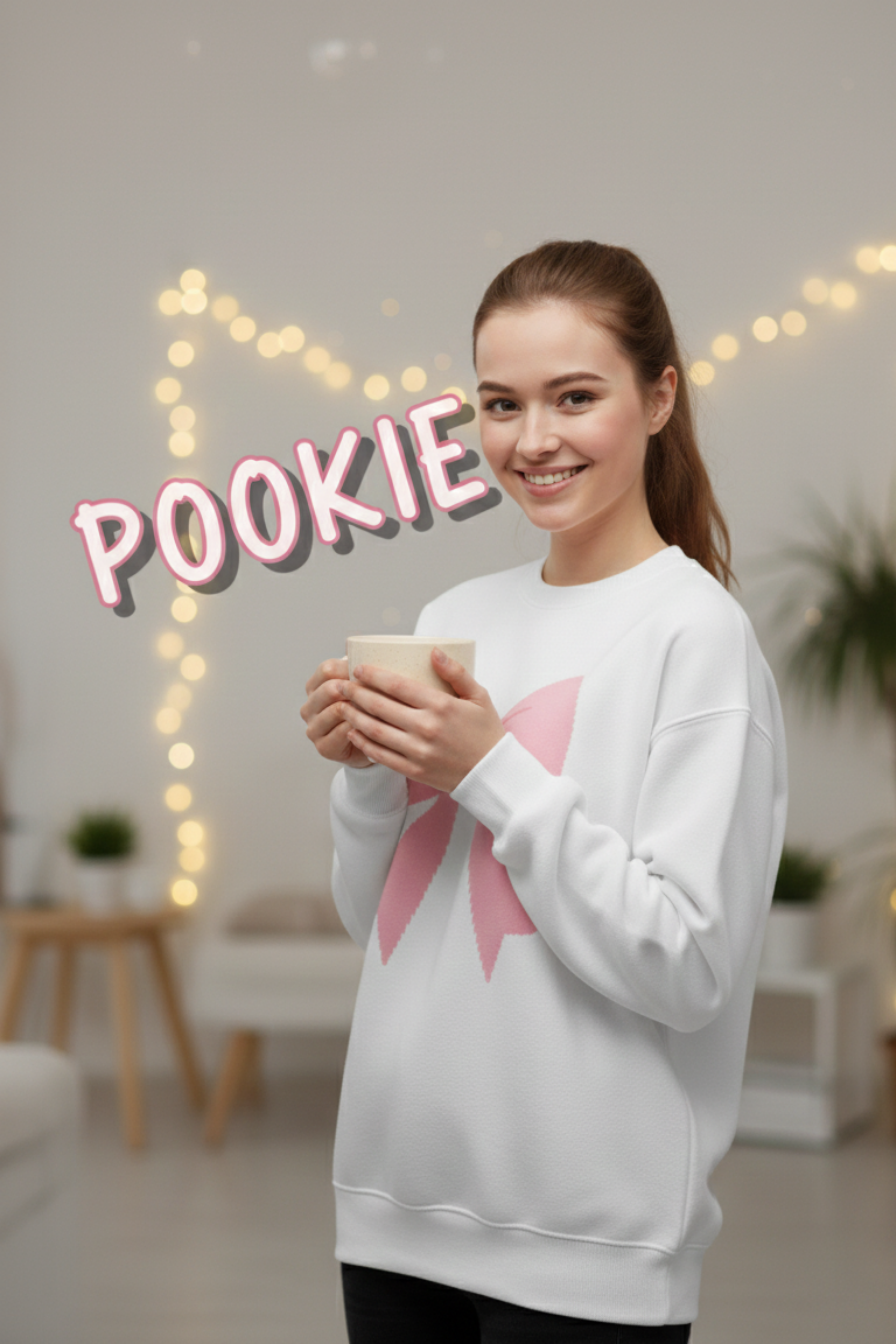 Pookie Women’s Sweatshirt –WHITE