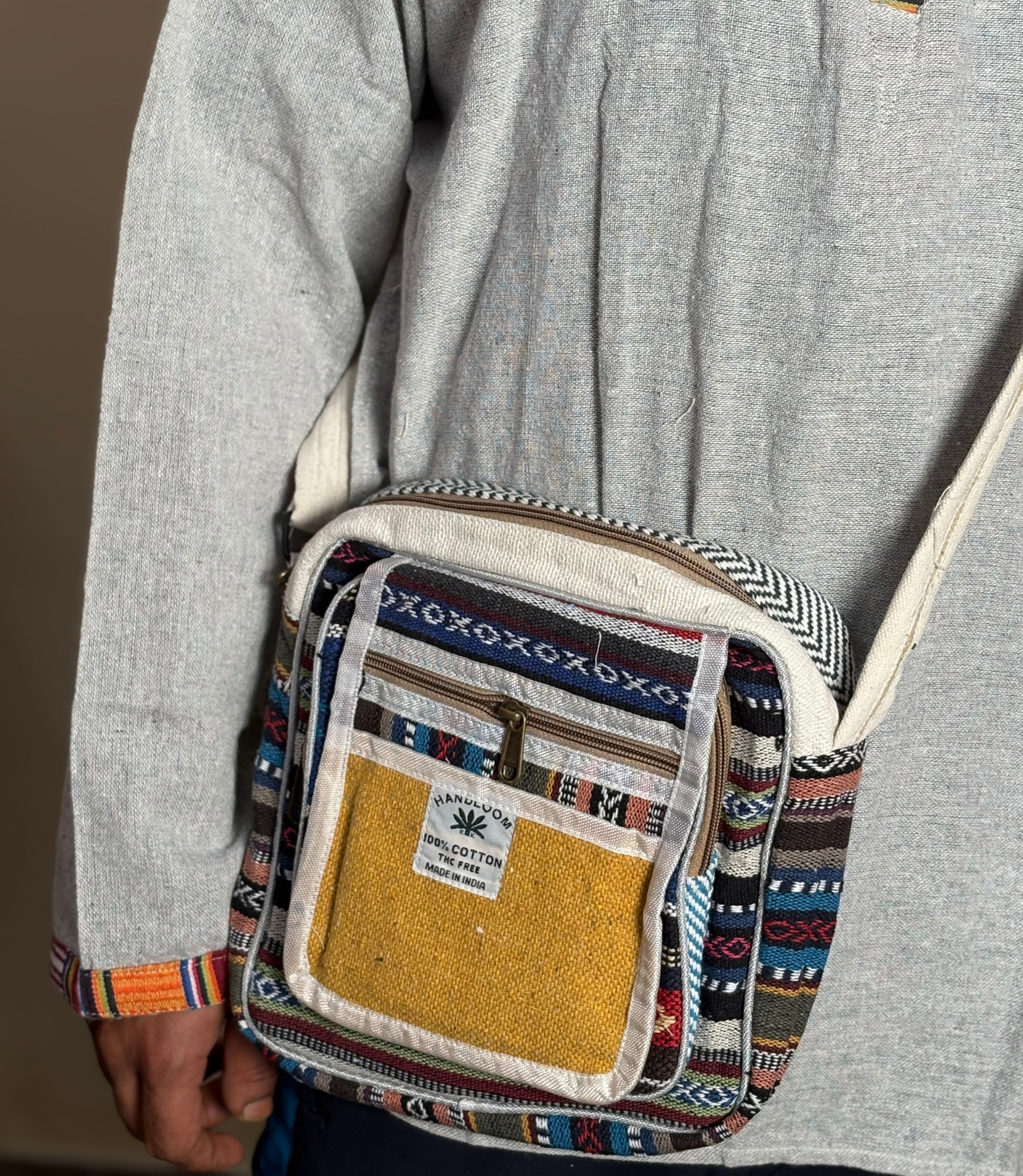 Hemp Side Bag - Yellow