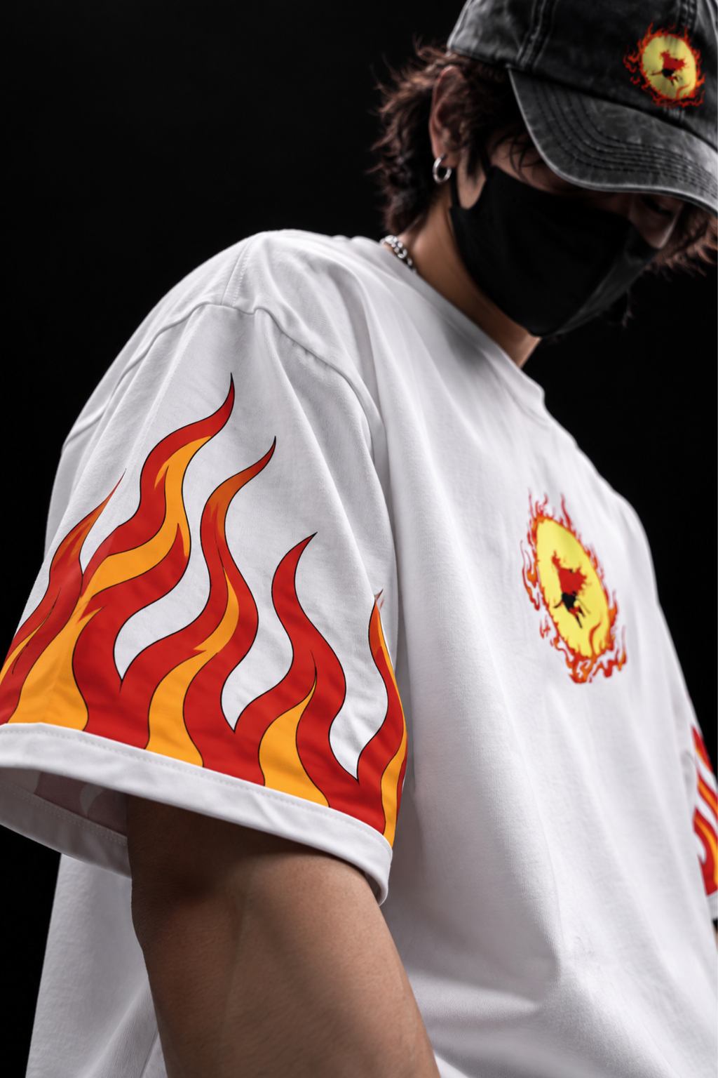Rengoku Flameborn Oversized Tee – White