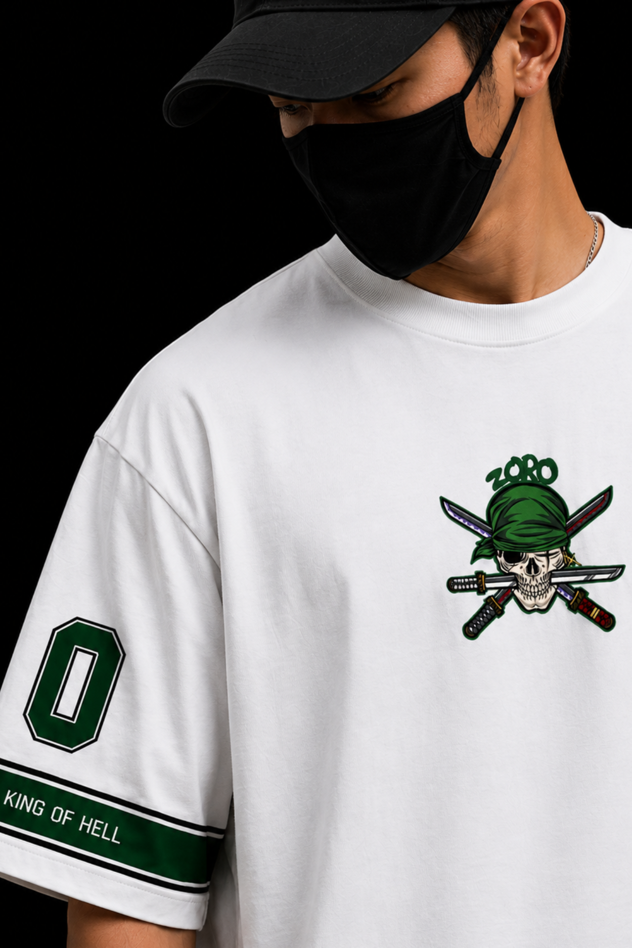 Roronoa Zoro 03 Oversized T-shirt  -White