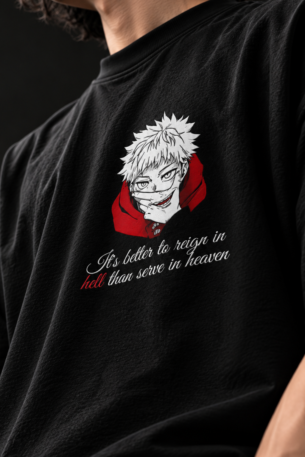 Sukuna King of Curses Oversized Tee – Black