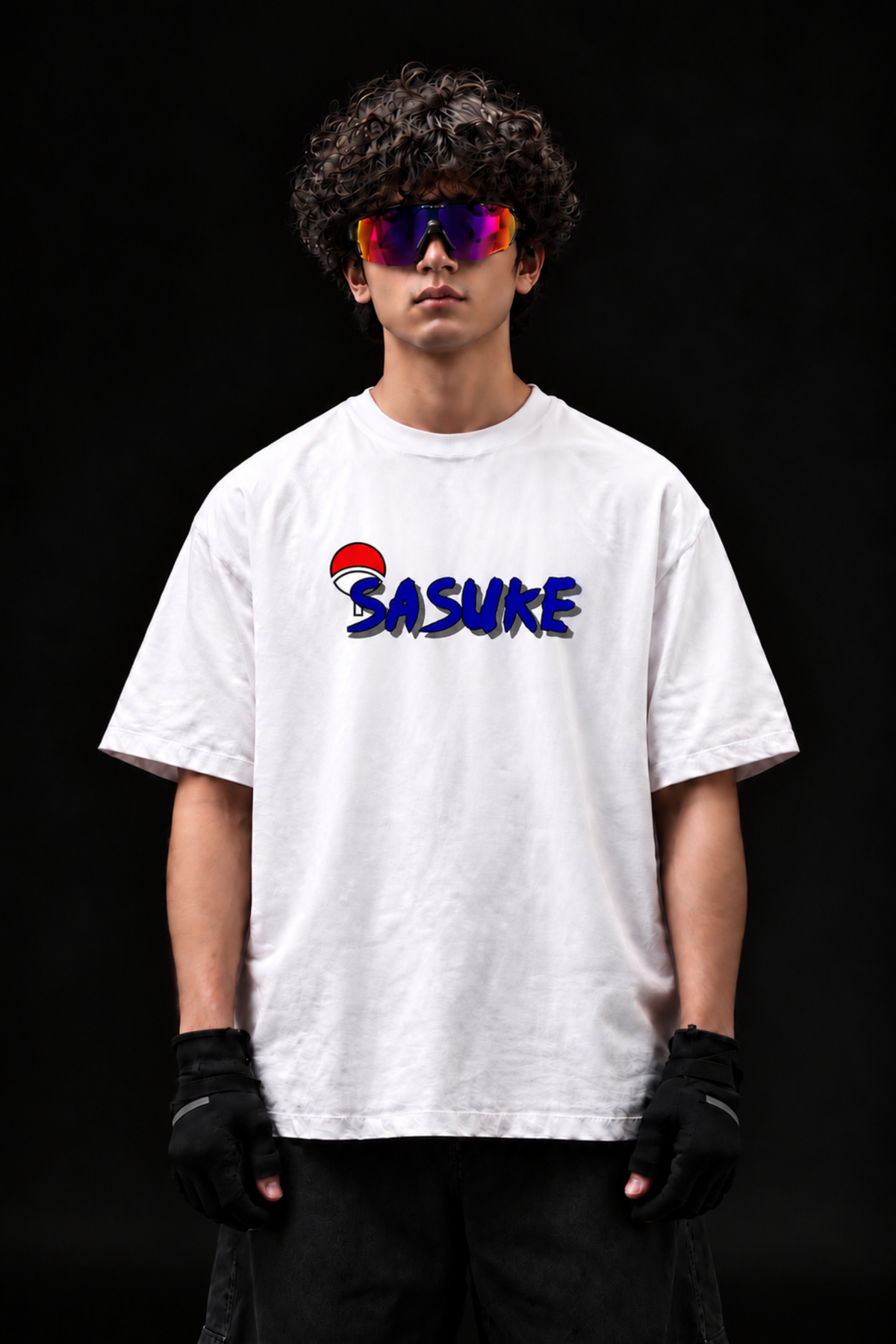 Sasuke Shadow Avenger Oversized Tee – White