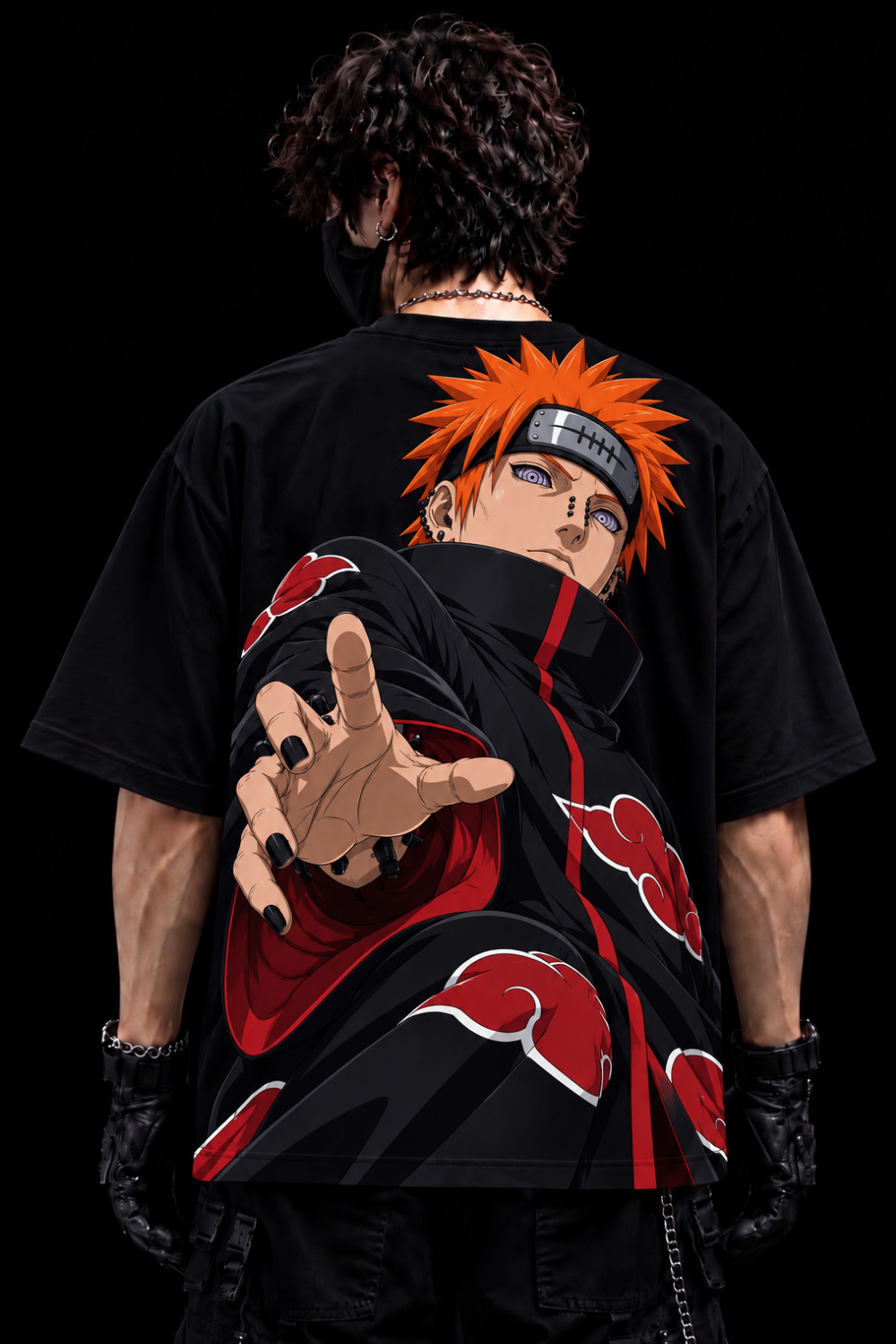 PAIN – AKATSUKI LEADER  Oversized TEE  – Black