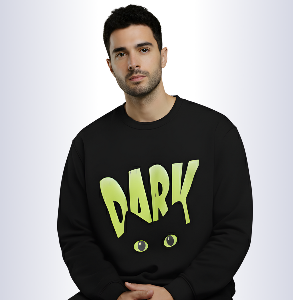Dark Regular Sweatshirt-Black