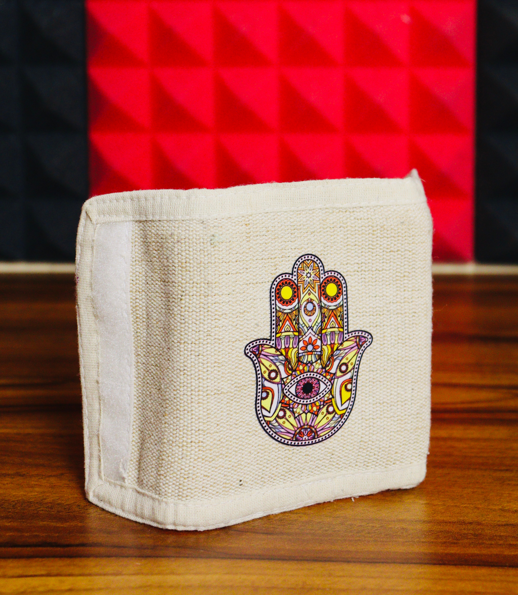 Hamsa Hand Hemp Wallet