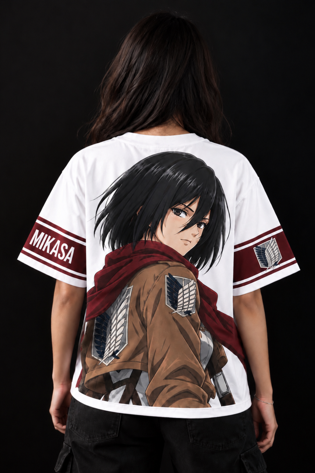 Mikasa Scarlet Oversized Tee – White