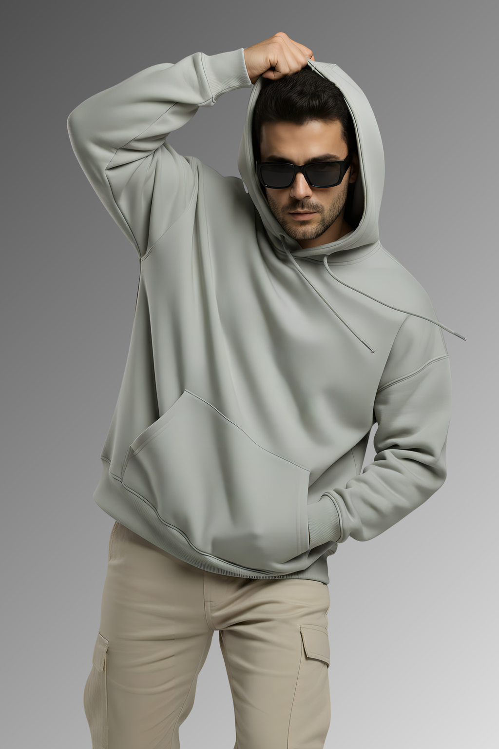 Bulls Premium Oversized Hoodie  - Grey
