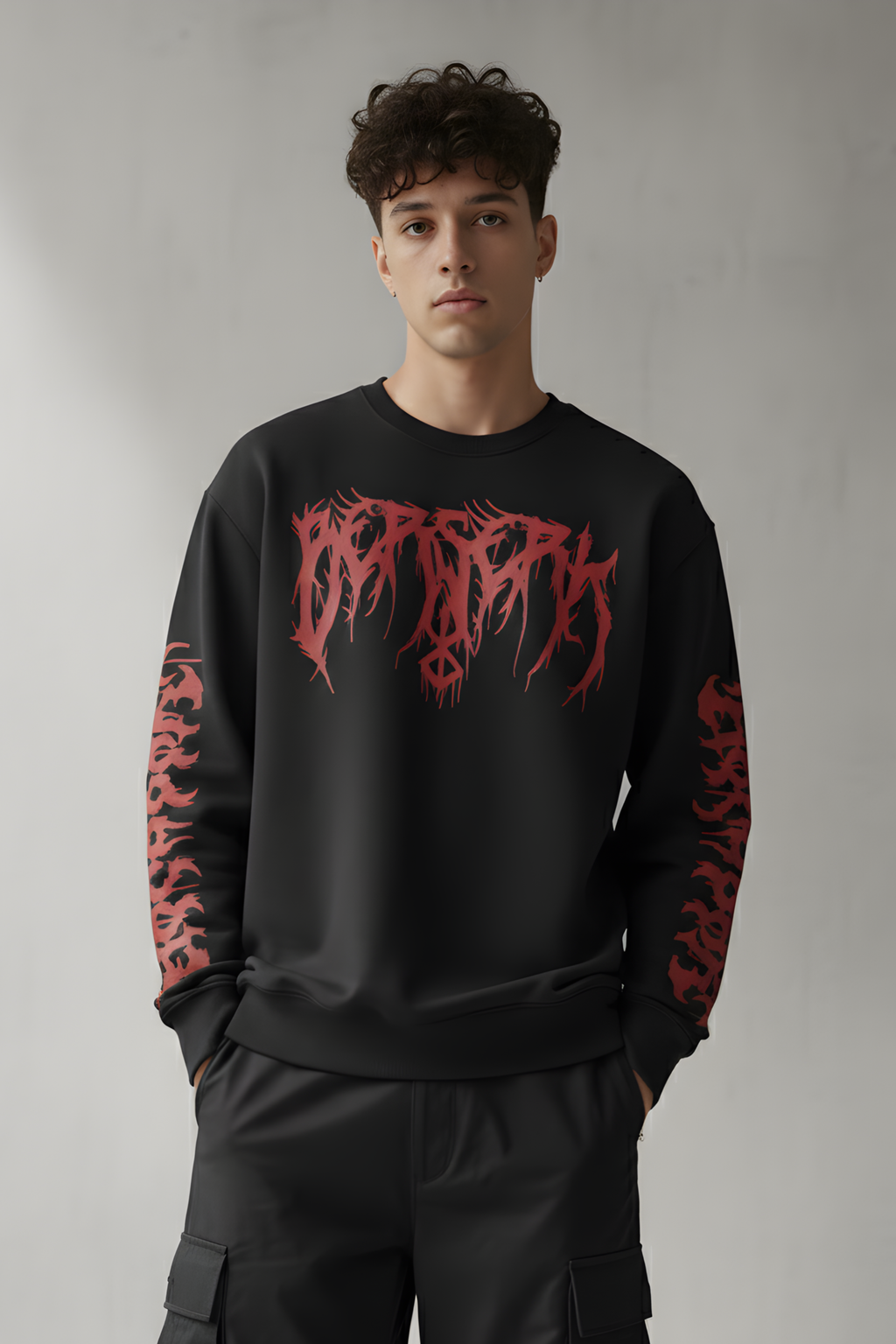 Berserk Premium Cotton Fleece Sweatshirt - Black