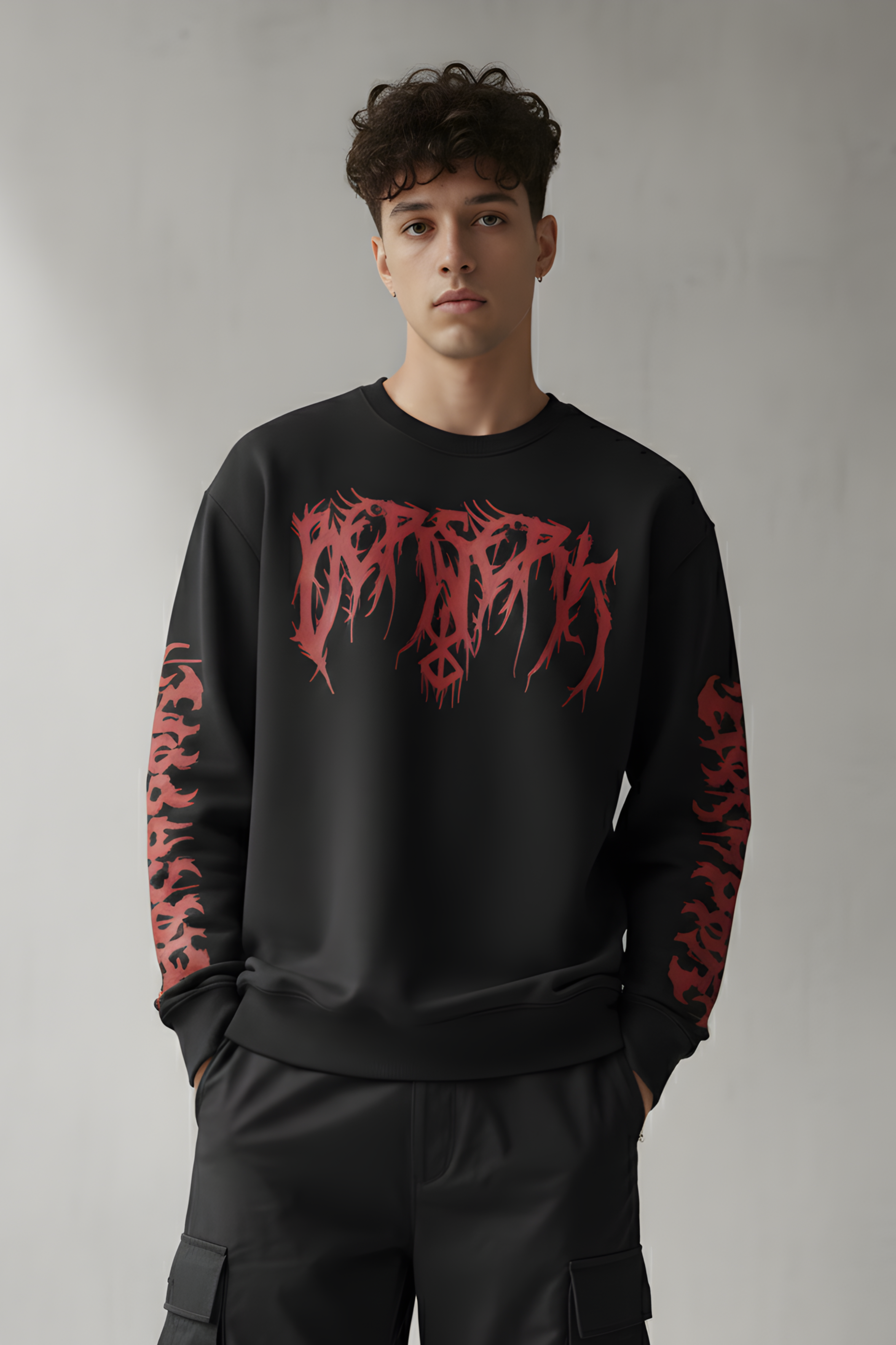 Berserk Premium Cotton Fleece Sweatshirt - Black