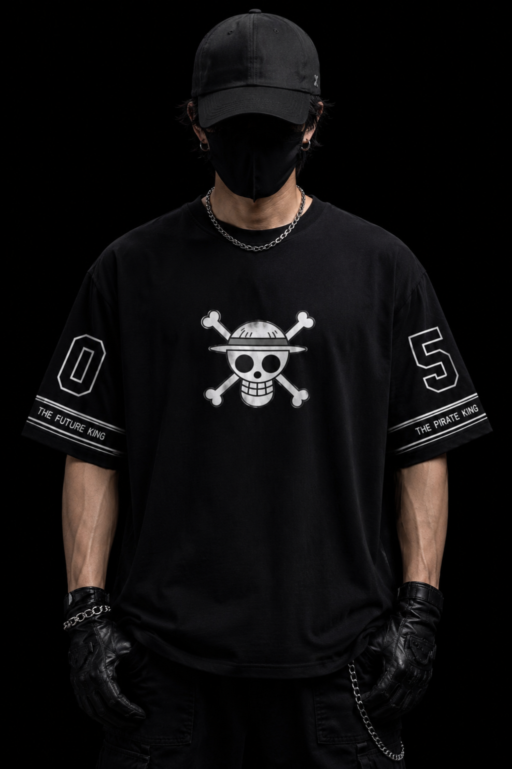 Gear 05 Luffy King Oversized T-Shirt -Black