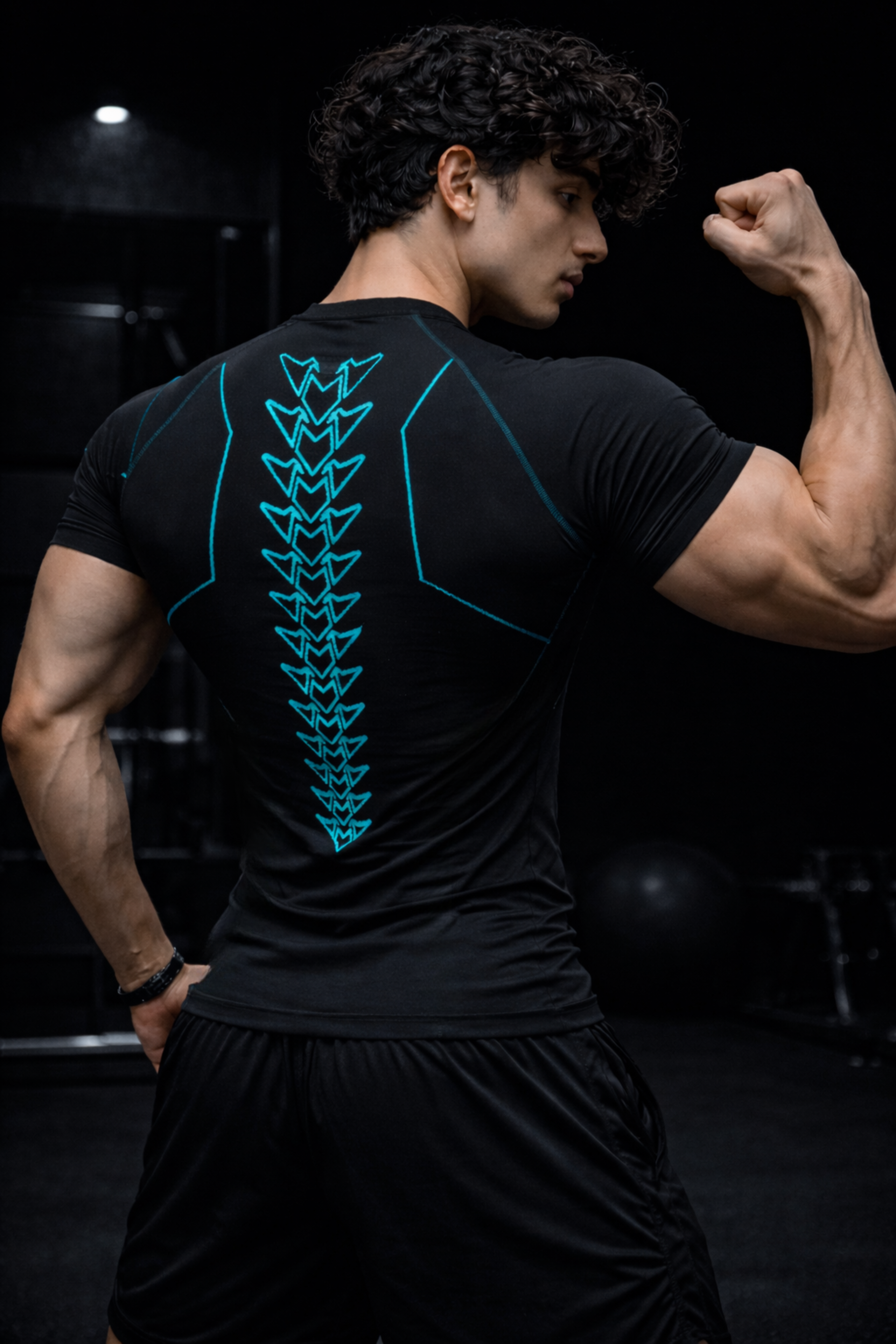 KAIJU no. 8 Compression Half Sleeve T-Shirt – Black