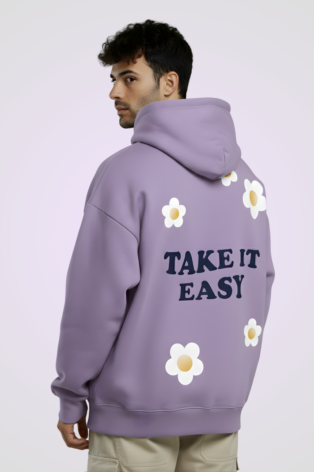 Take it easy Premium Oversized Hoodie  - Lavender