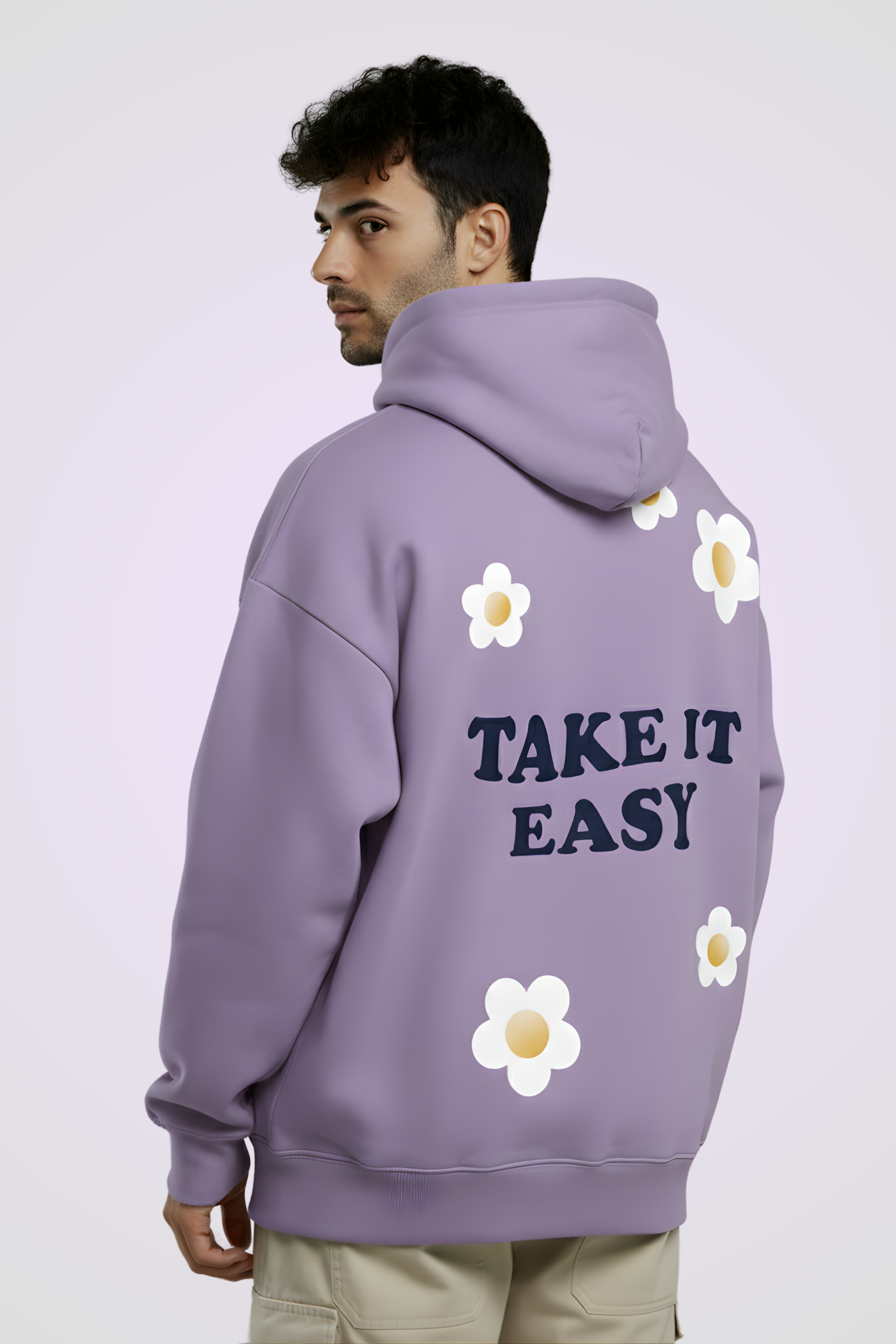 Take it easy Premium Oversized Hoodie  - Lavender