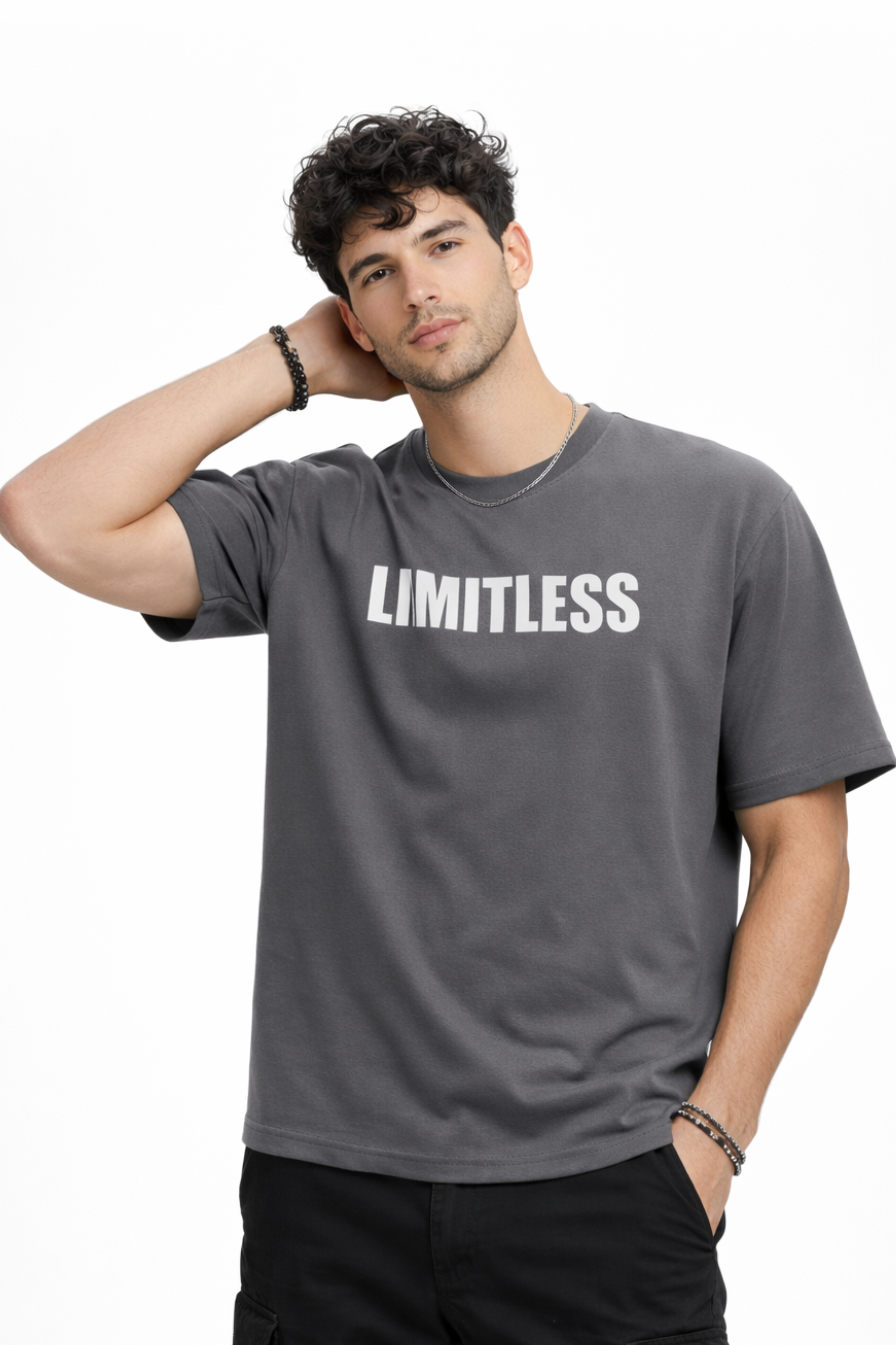 Limitless Oversized T-Shirt-Grey