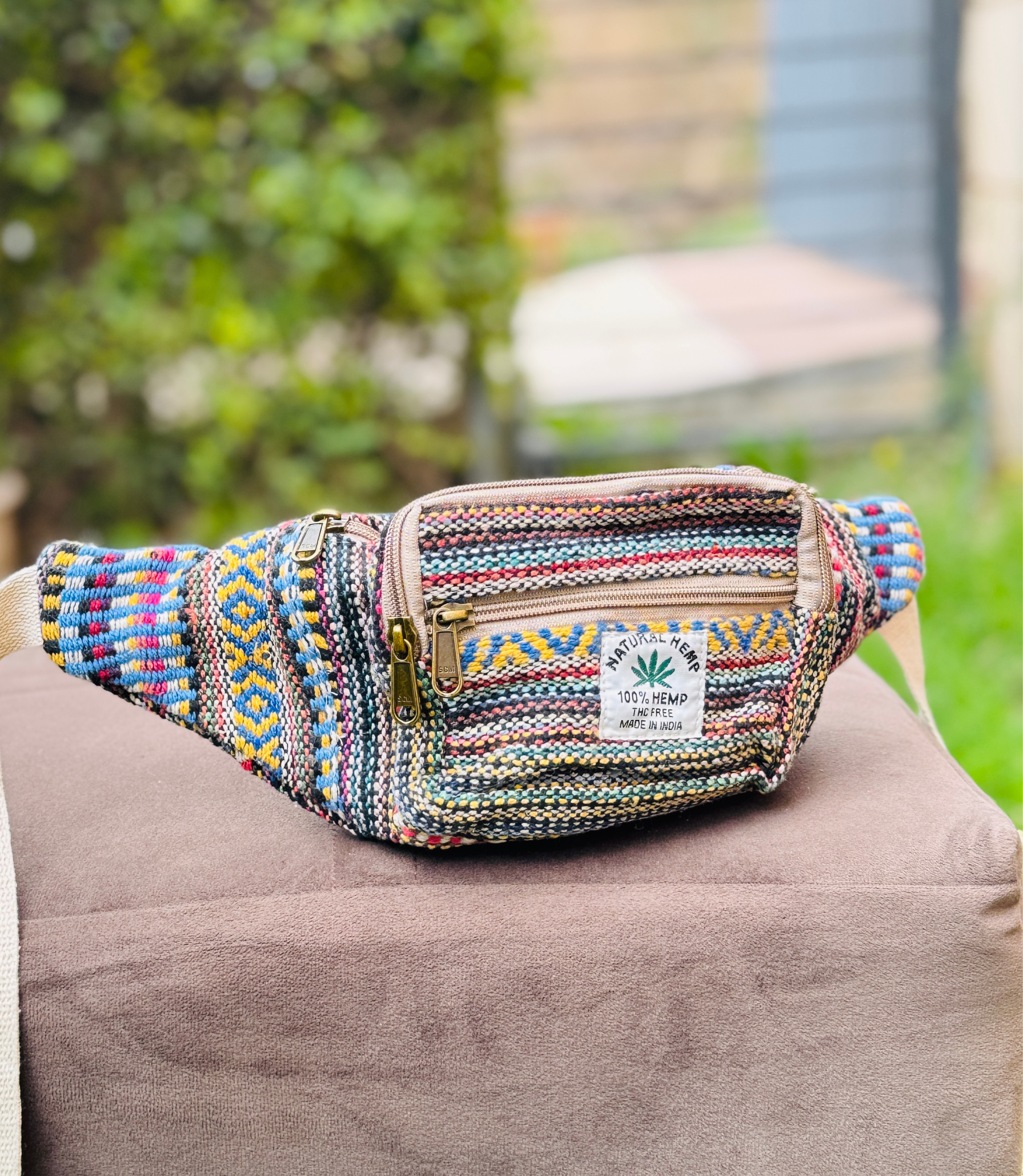 Hemp Waist Bag - Multicolour