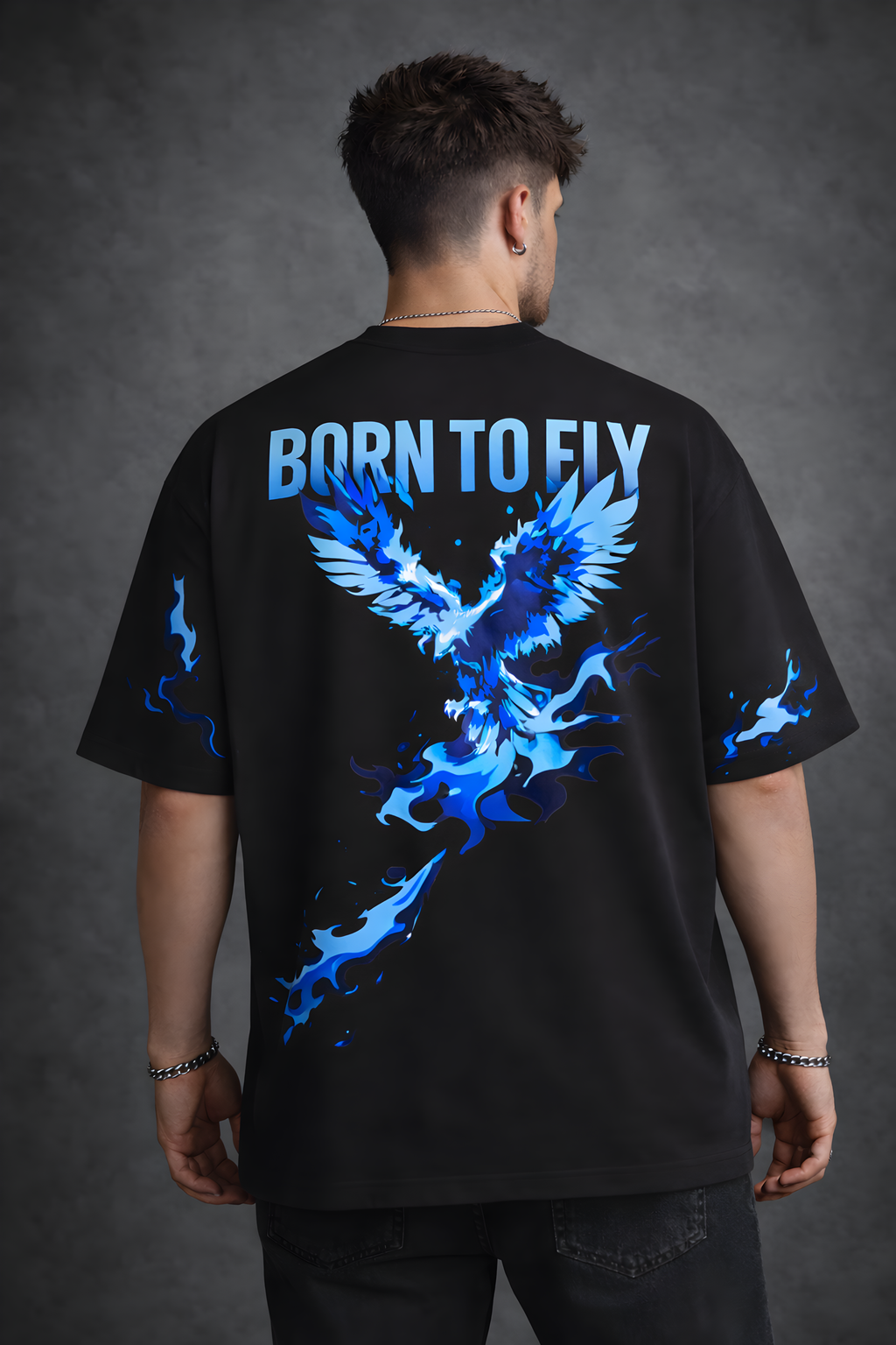 High Flyer Oversized Tee -BLACK