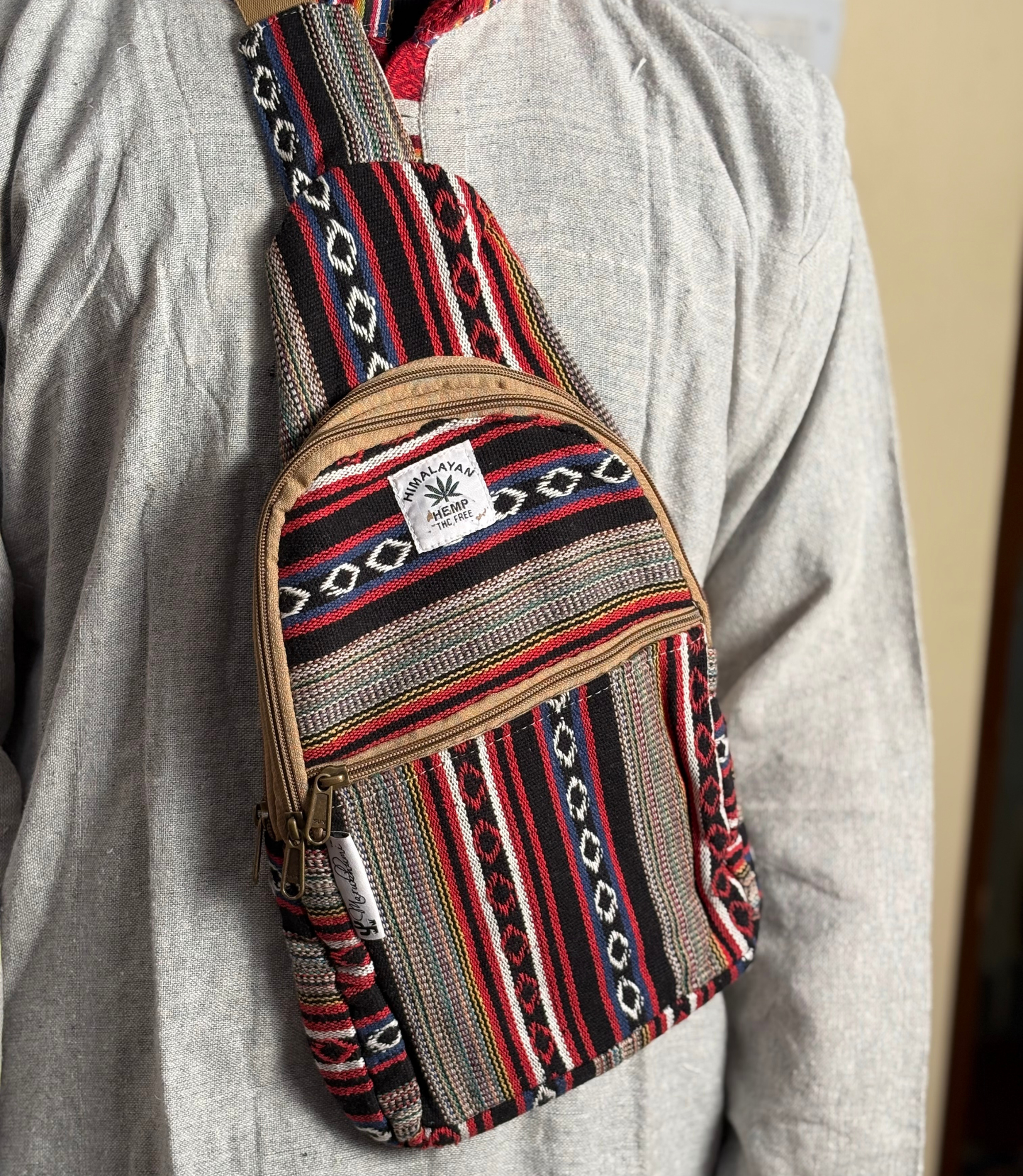 Hemp Chest Bag - Red