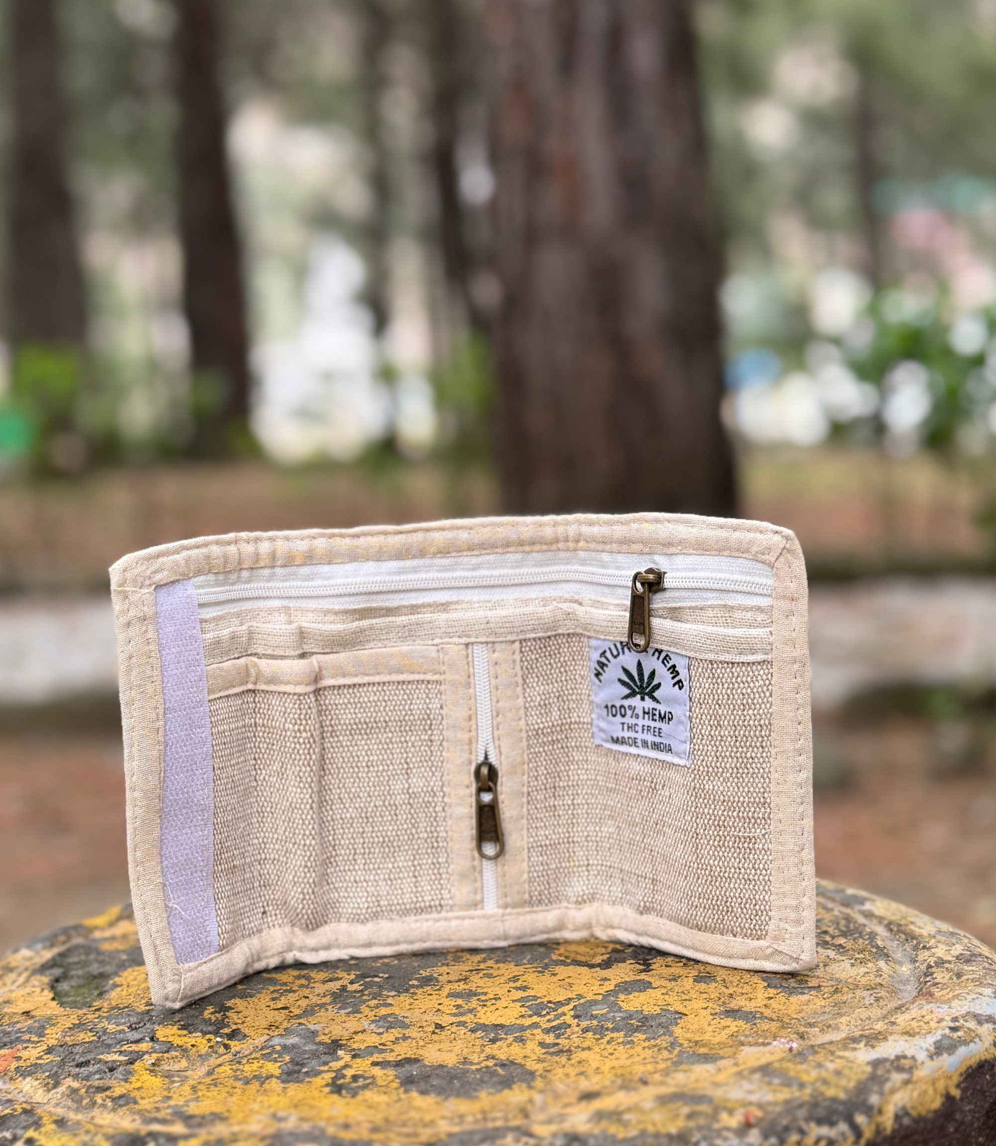 Blue ZigZag Hemp Wallet