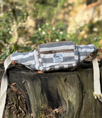 Hemp Waist Bag - Black ZigZag
