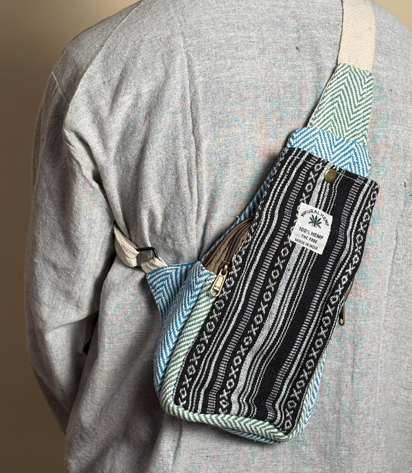 Hemp Chest Bag - B-W