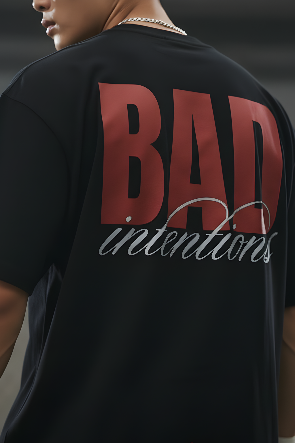 BAD Intentions Oversized Gym T-Shirt – Black