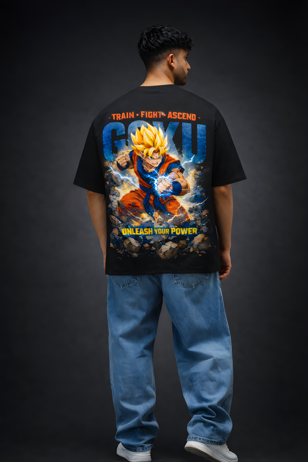 GOKU Ascend Oversized Tee - Black