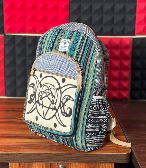 Hemp Bagpack - Divine Blue