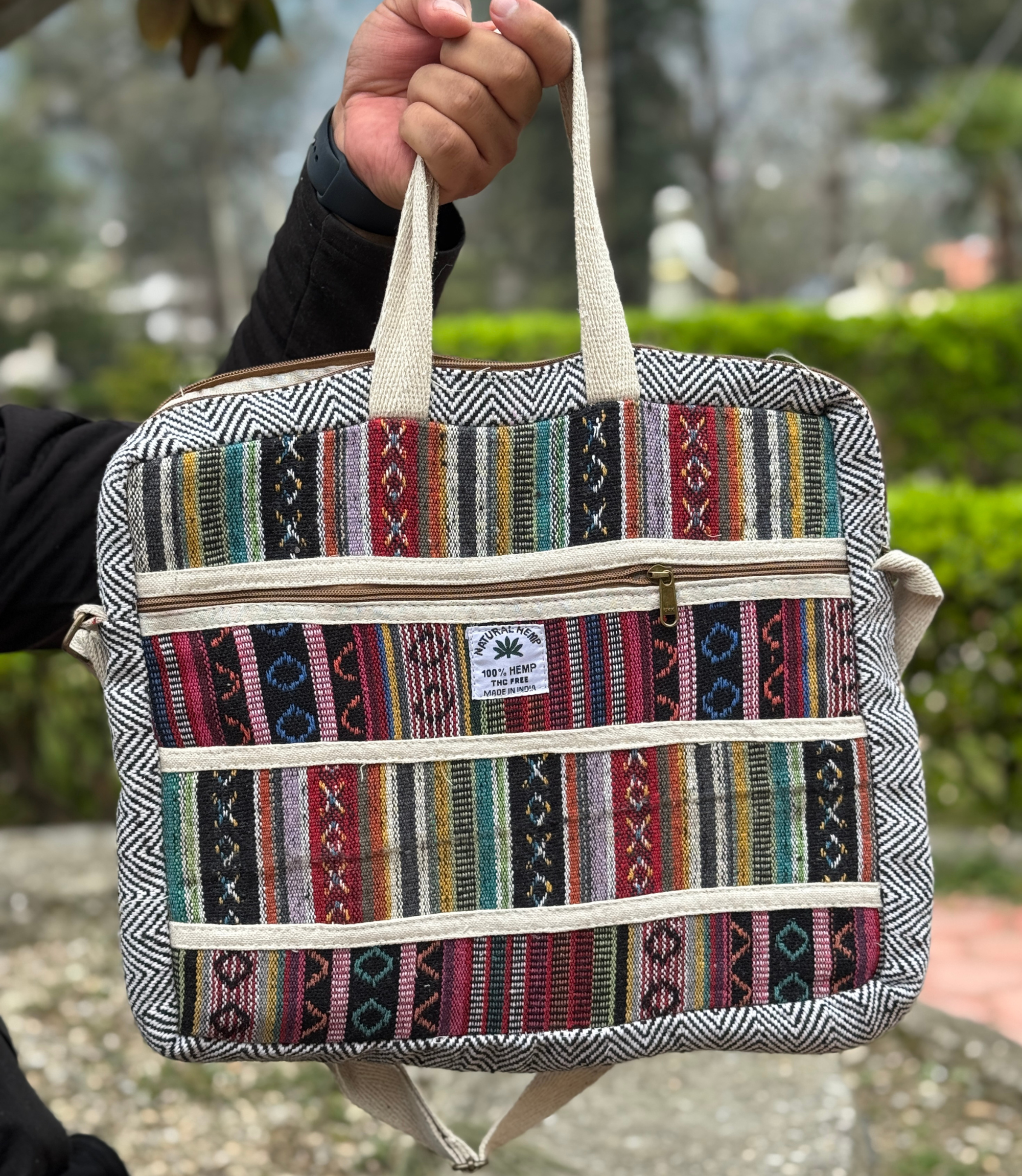 Hemp Laptop Bag - Multicolor