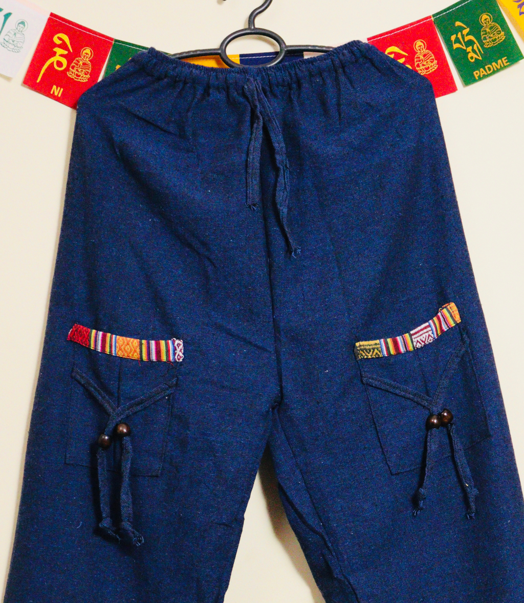 Ethnic Cotton Pajama - Blue-Unisex
