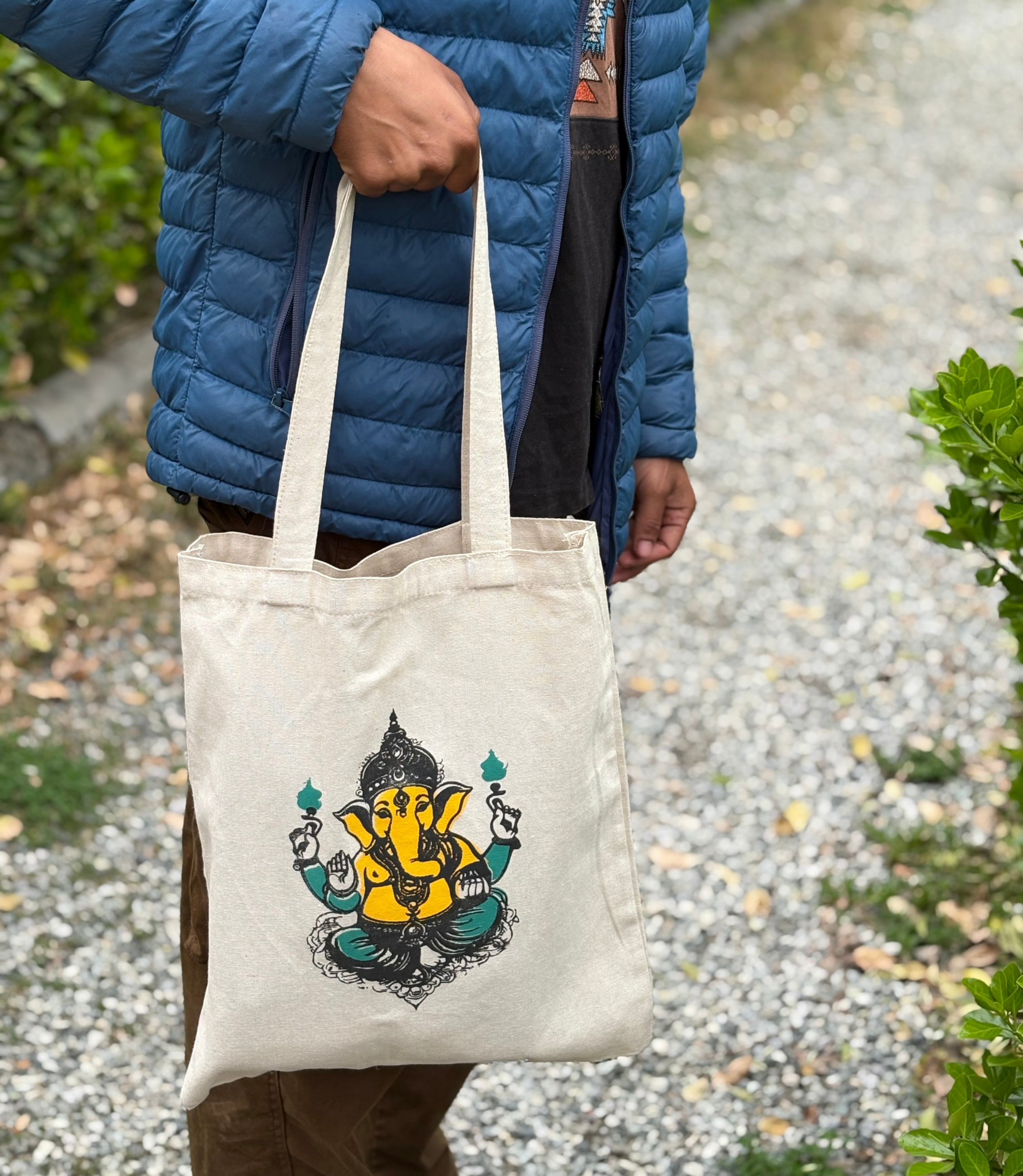 Canvas Tote Bag - Coloured Ganesh