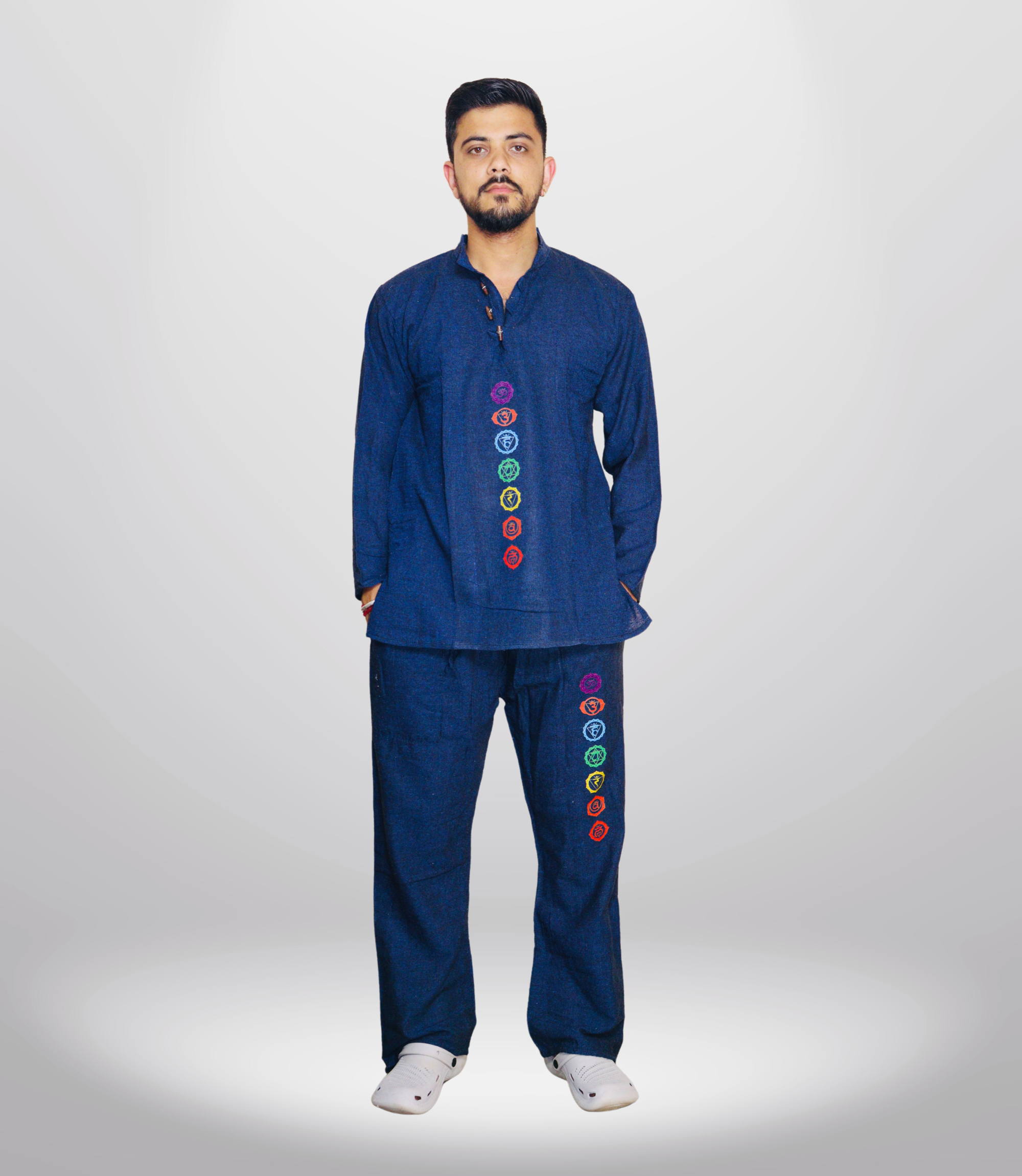 7 CHAKRA KURTA PAJAMA SET - BLUE