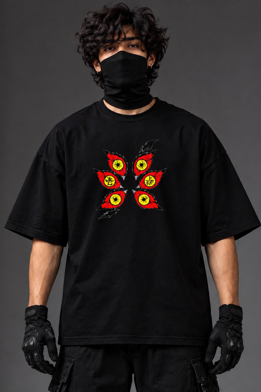 Kokushibo Blood Moon Oversized Tee – Black