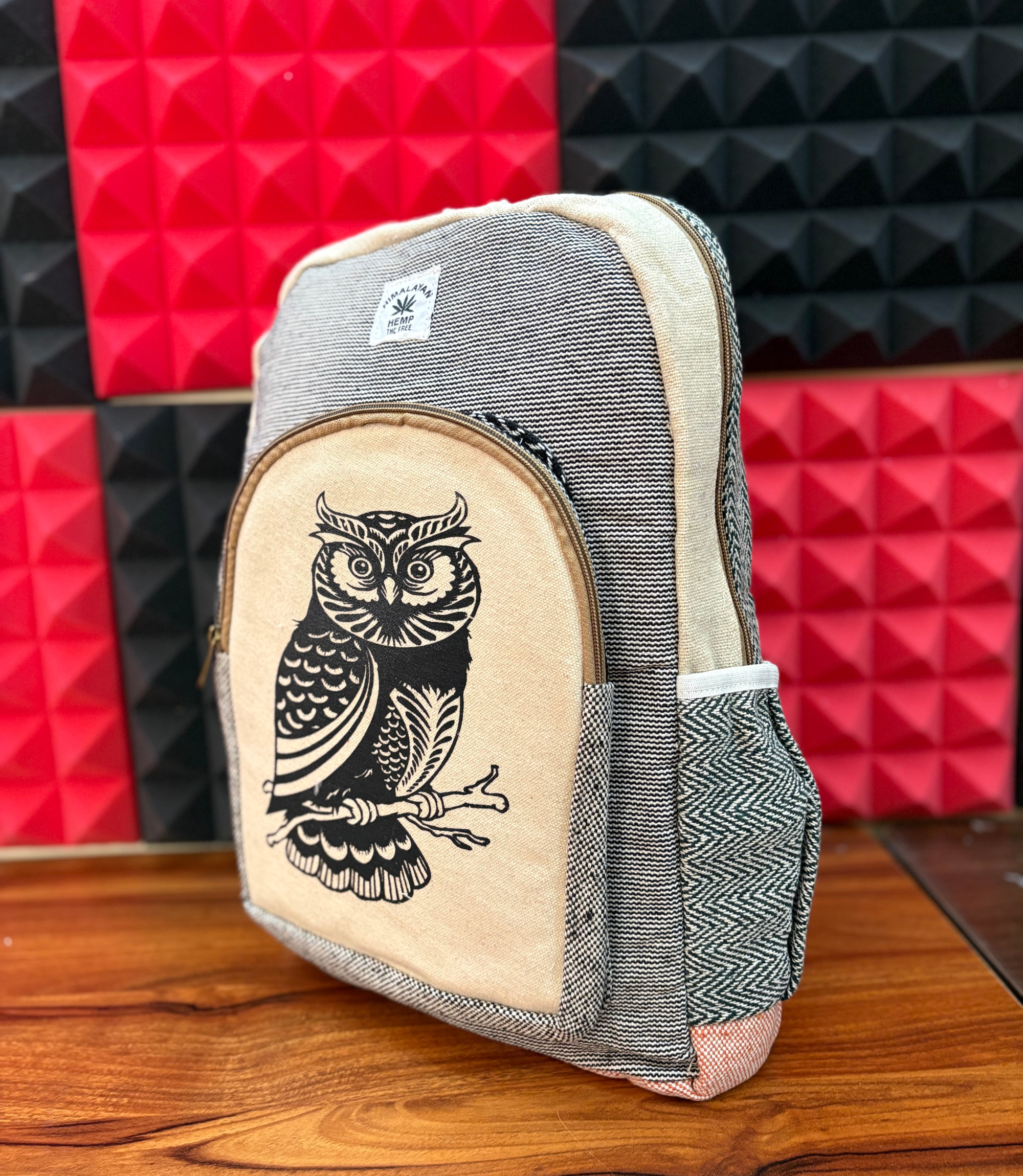 Hemp Bagpack - Owl