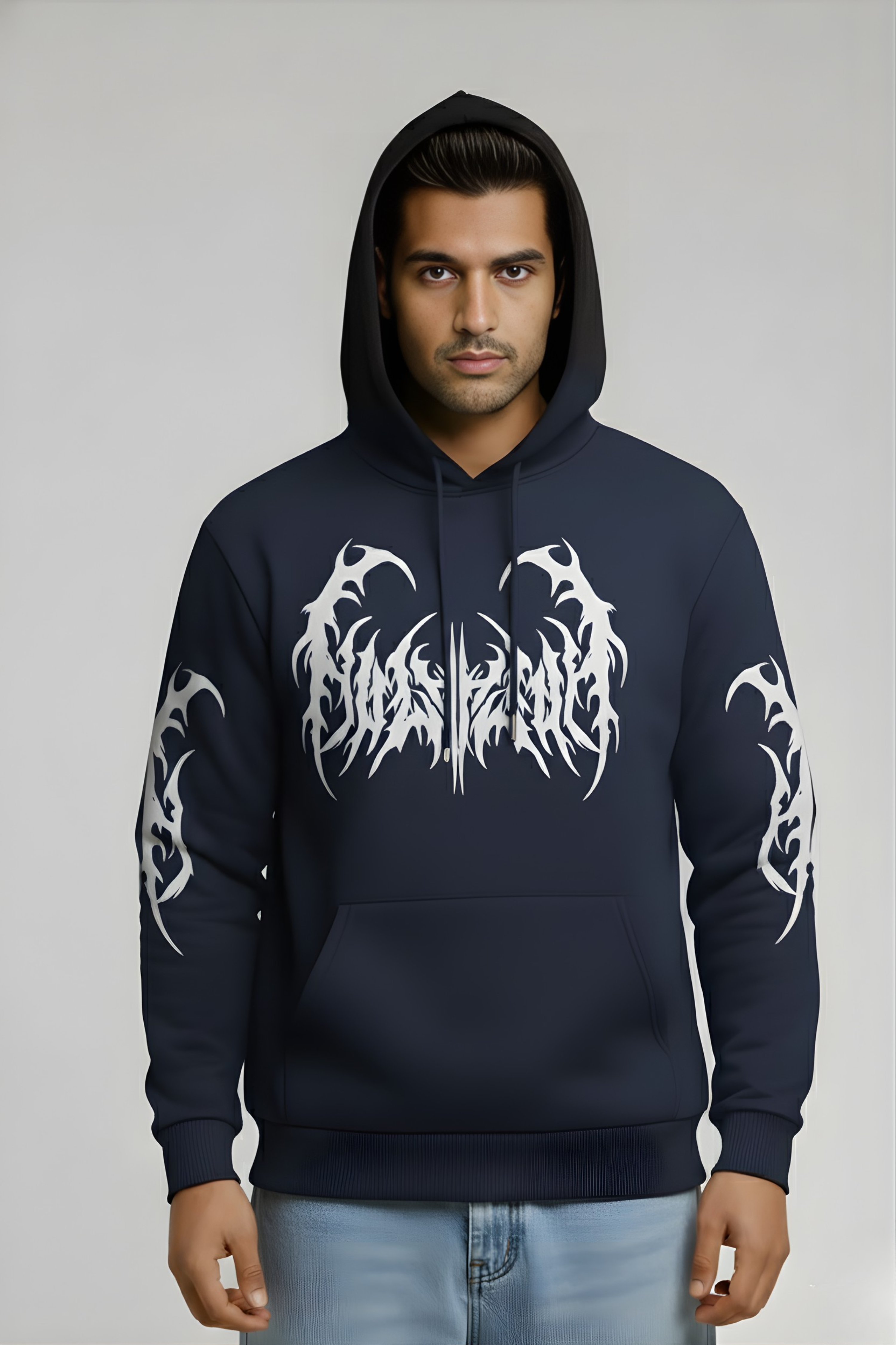 BlazeStrike Unisex Regular Fit Hoodie – Navy Blue