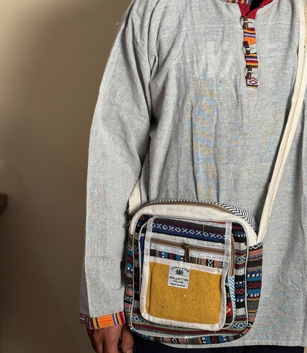 Hemp Side Bag - Yellow