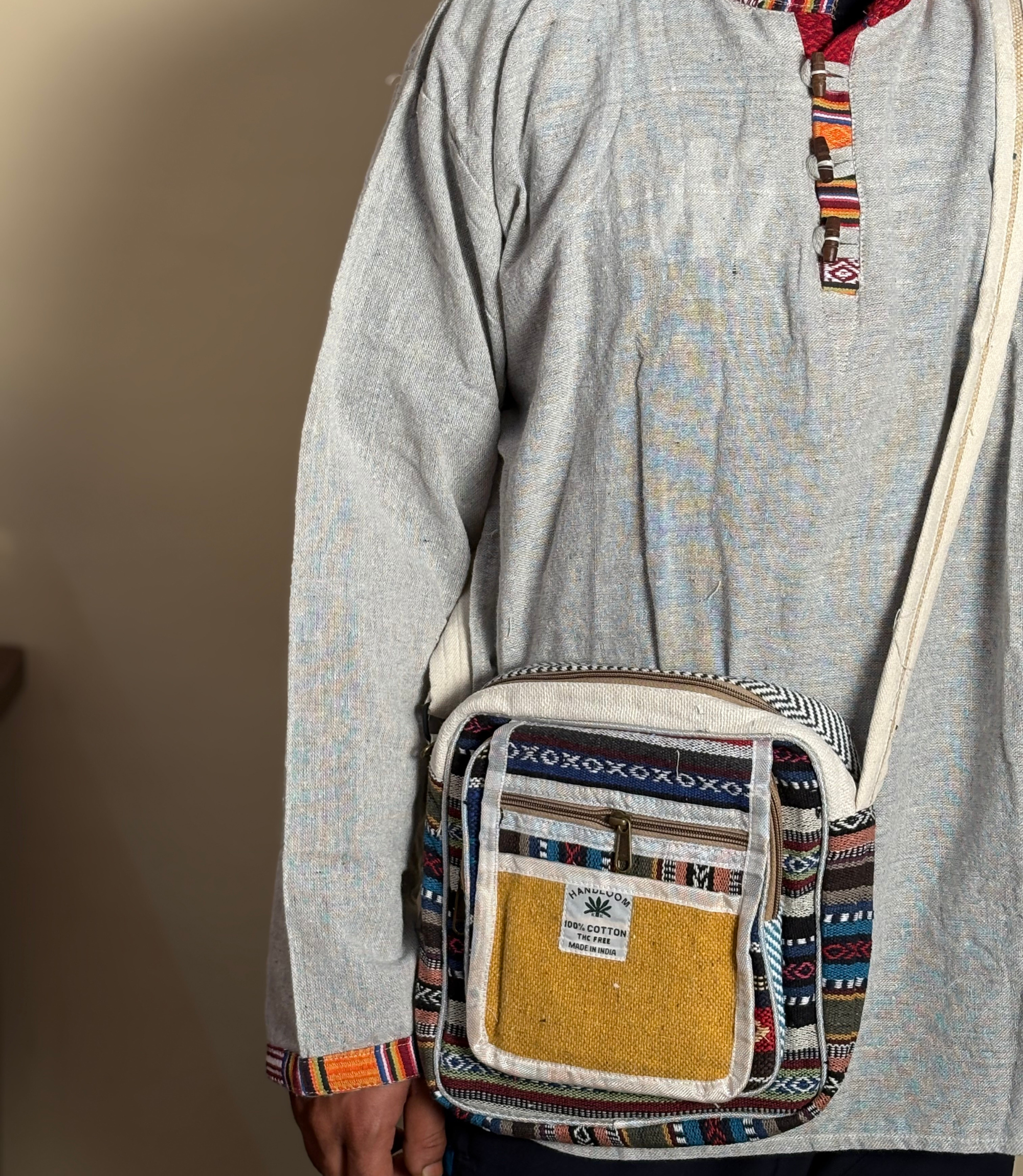 Hemp Side Bag - Yellow