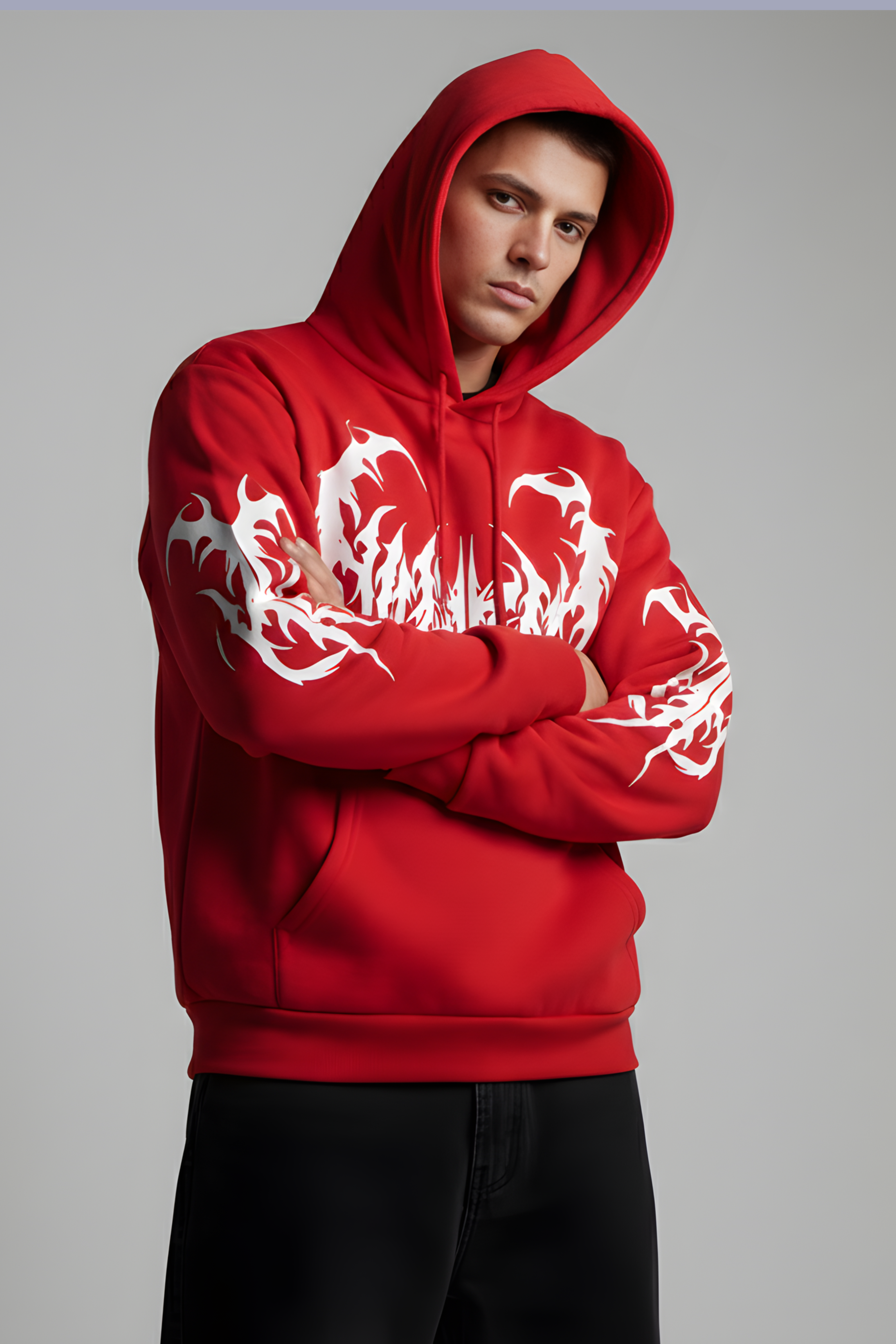 BlazeStrike Unisex Regular Fit Hoodie – Red