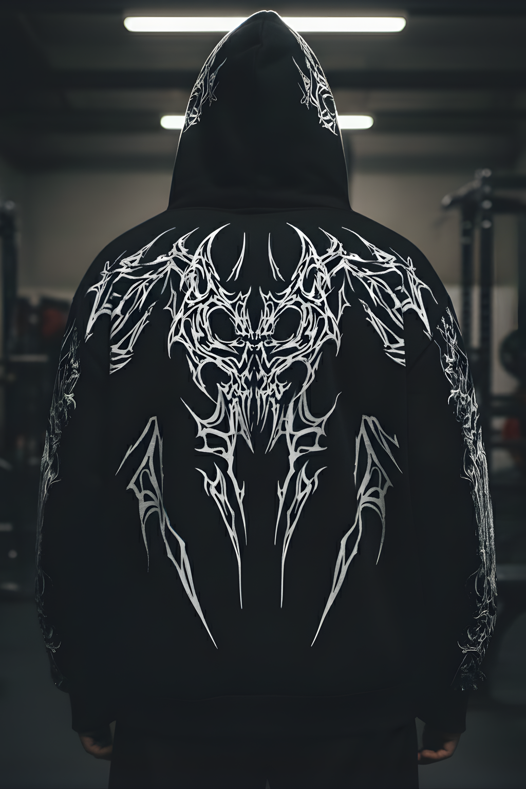 Deathline BlackOversized Premium Hoodie –BLACK