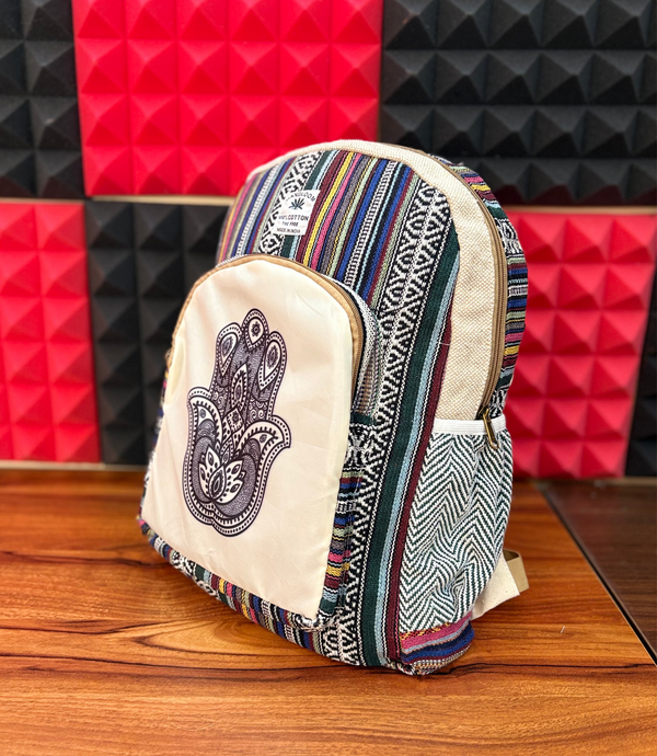 Hemp Bagpack - Hamsa