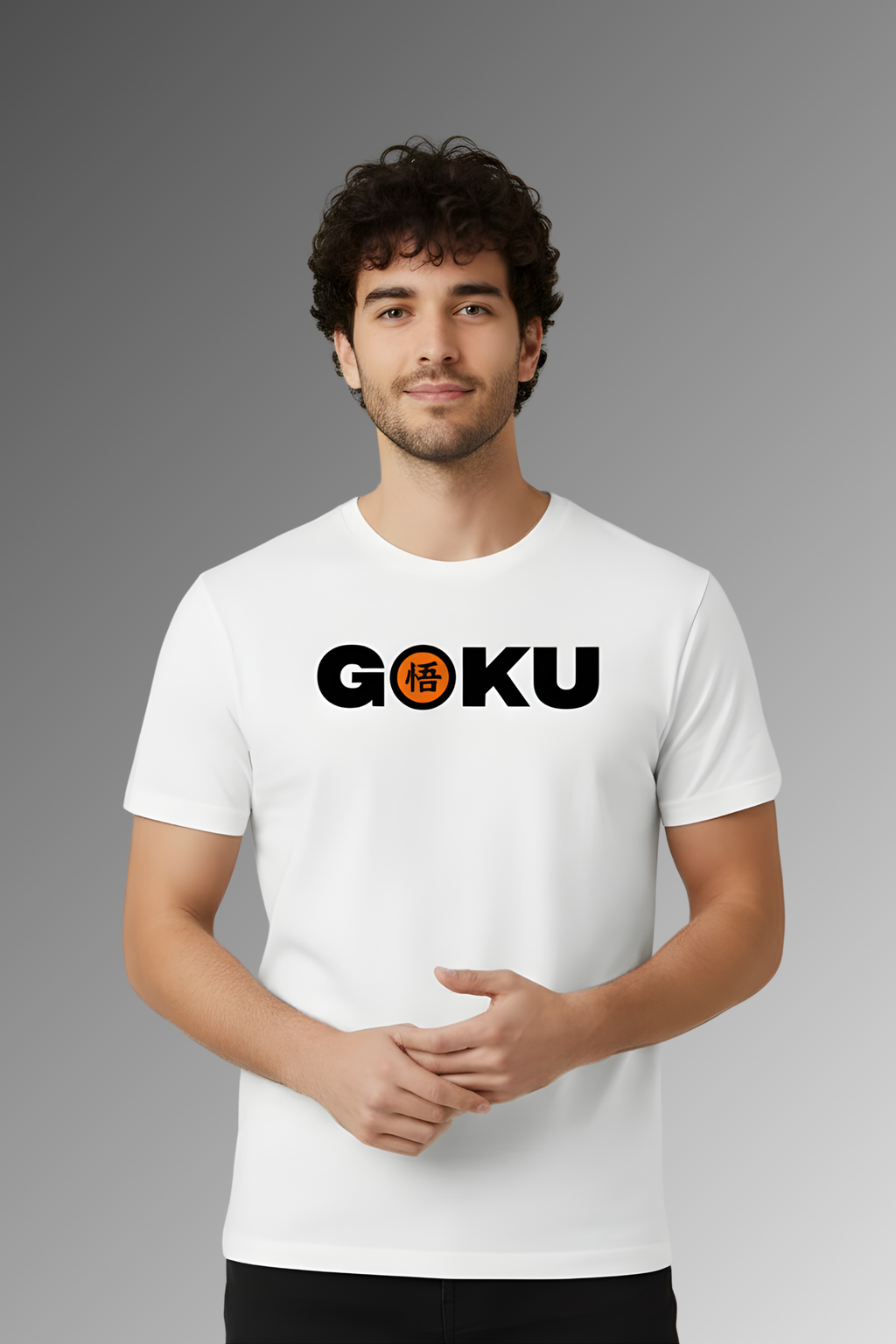 Goku Regular Fit Printed T-Shirt White