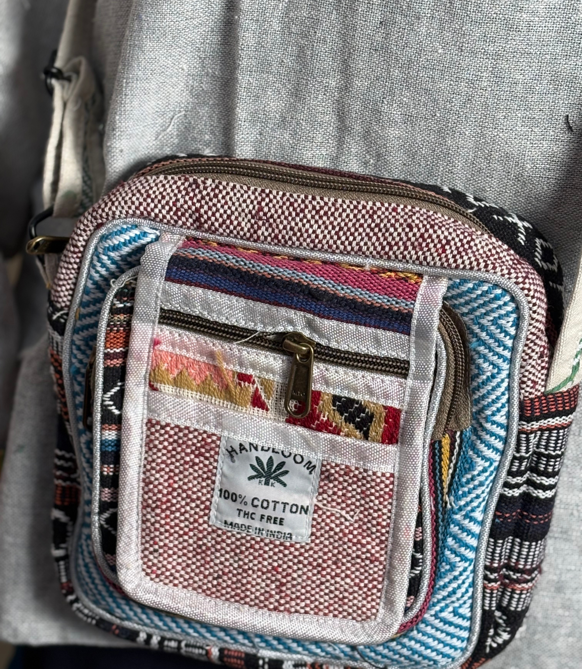 Hemp Side Bag - Pink