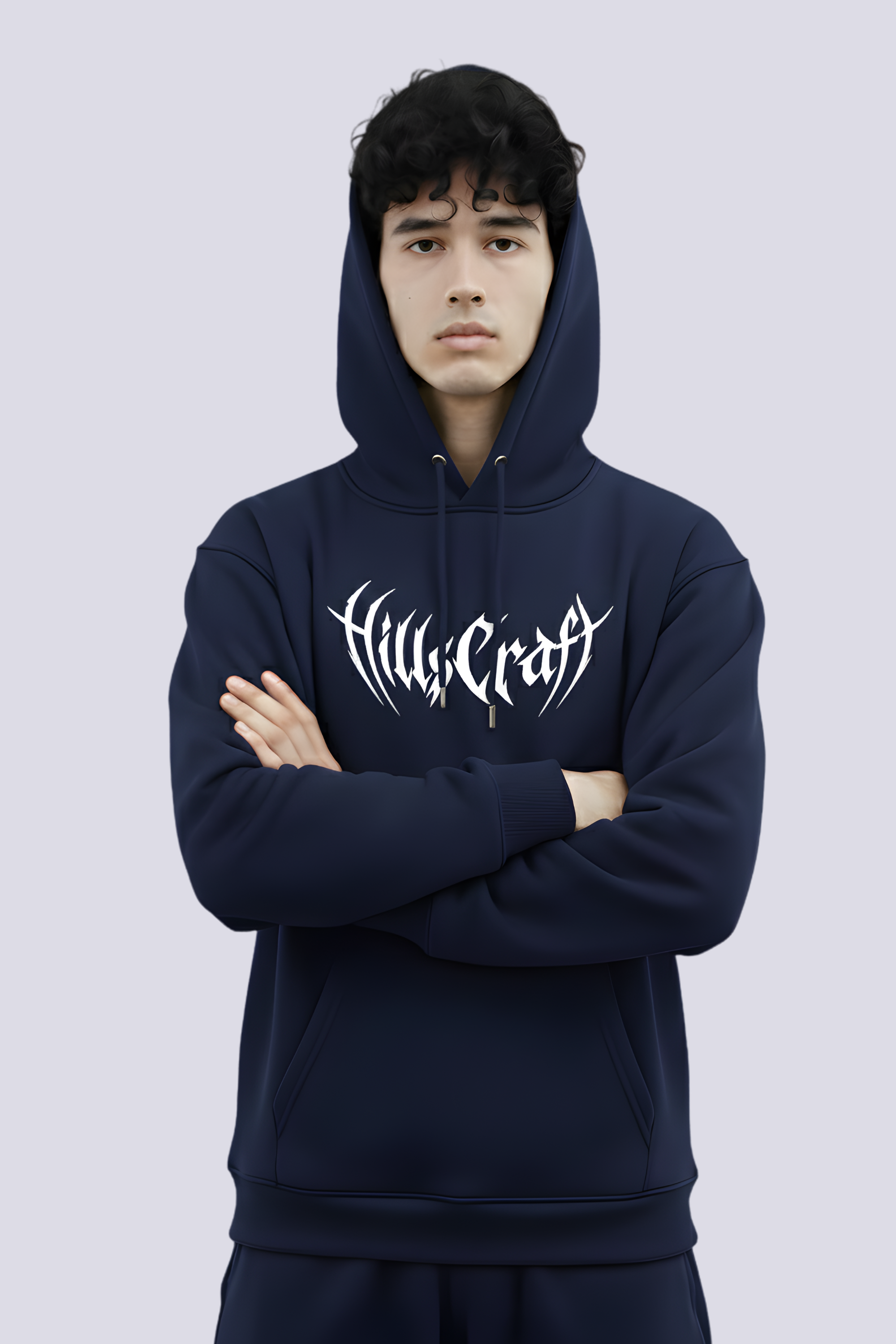 Navy Slayer Regular Unisex Hoodie  - NAVY BLUE