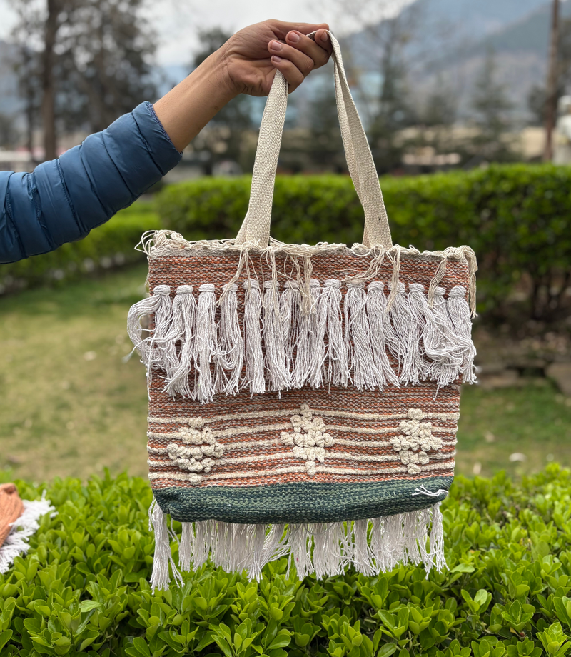 Women Boho Bag - Brown - Mix